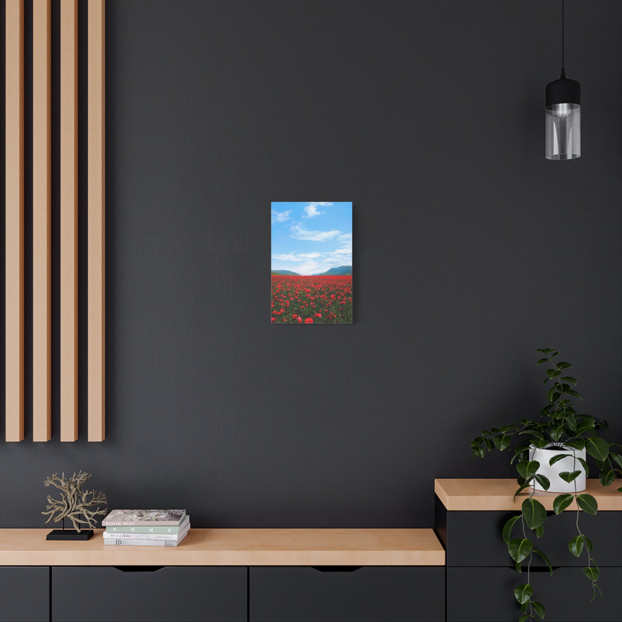 canvas-wall-art-red-poppy-flower-print-spring-floral-decor-matte-stretched-1-25-inch-home-office-decoration