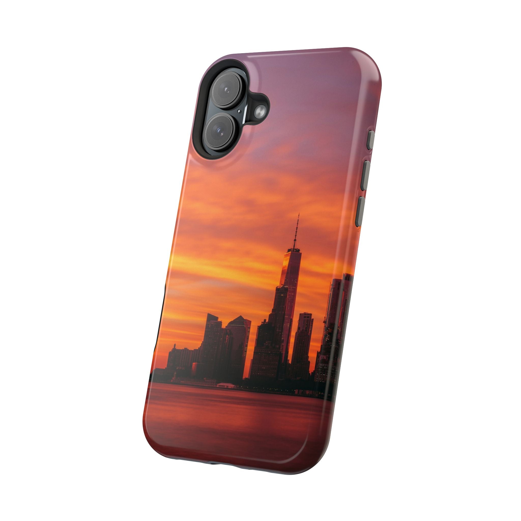sunset-nyc-cityscape-magnetic-tough-case-durable-phone-protector-new-york-tough-case-gift-for-photographers-urban-aesthetic