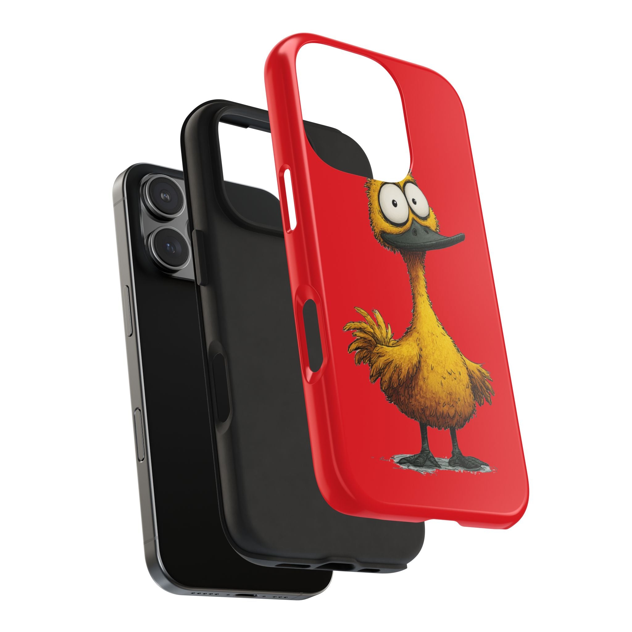 Quirky Funny Duck iPhone Tough Case - Kawaii Animal Phone Cover - Protective Phone Cover - Yellow iPhone Case