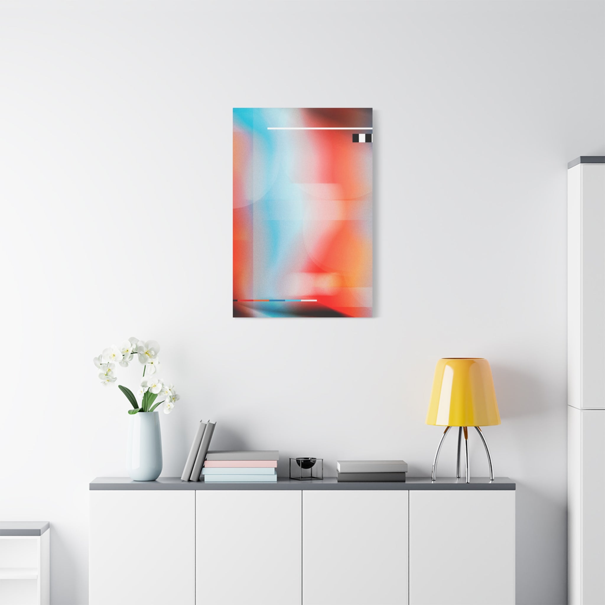 canvas-print-abstract-orange-retro-colorful-home-decor-wall-art-stretched-matte-canvas-living-room-decor-unique-gift-idea
