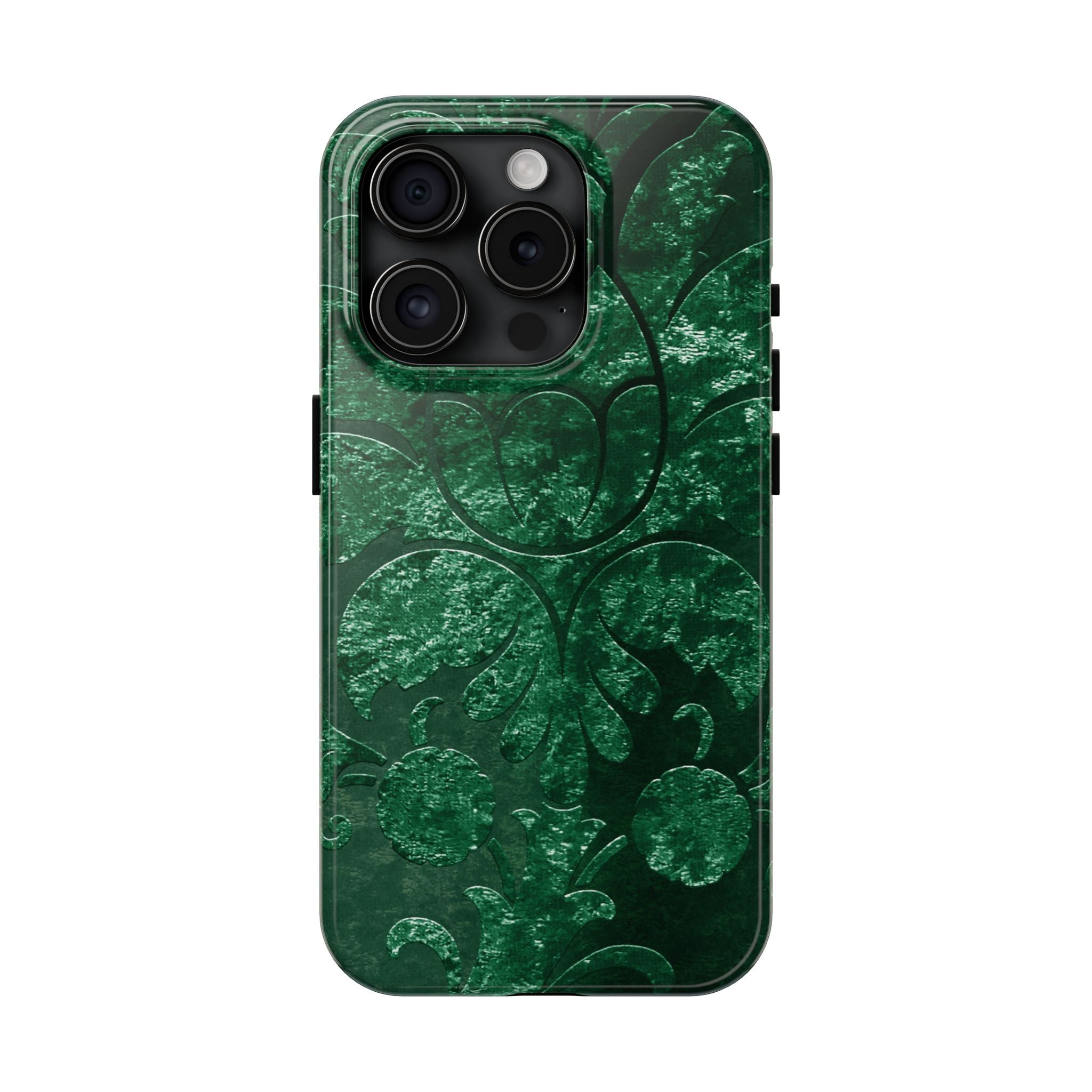 embossed-emerald-velvet-tough-iphone-case-protective-iphone-cover-heavy-duty-iphone-case-rugged-phone-case-durable-smartphone