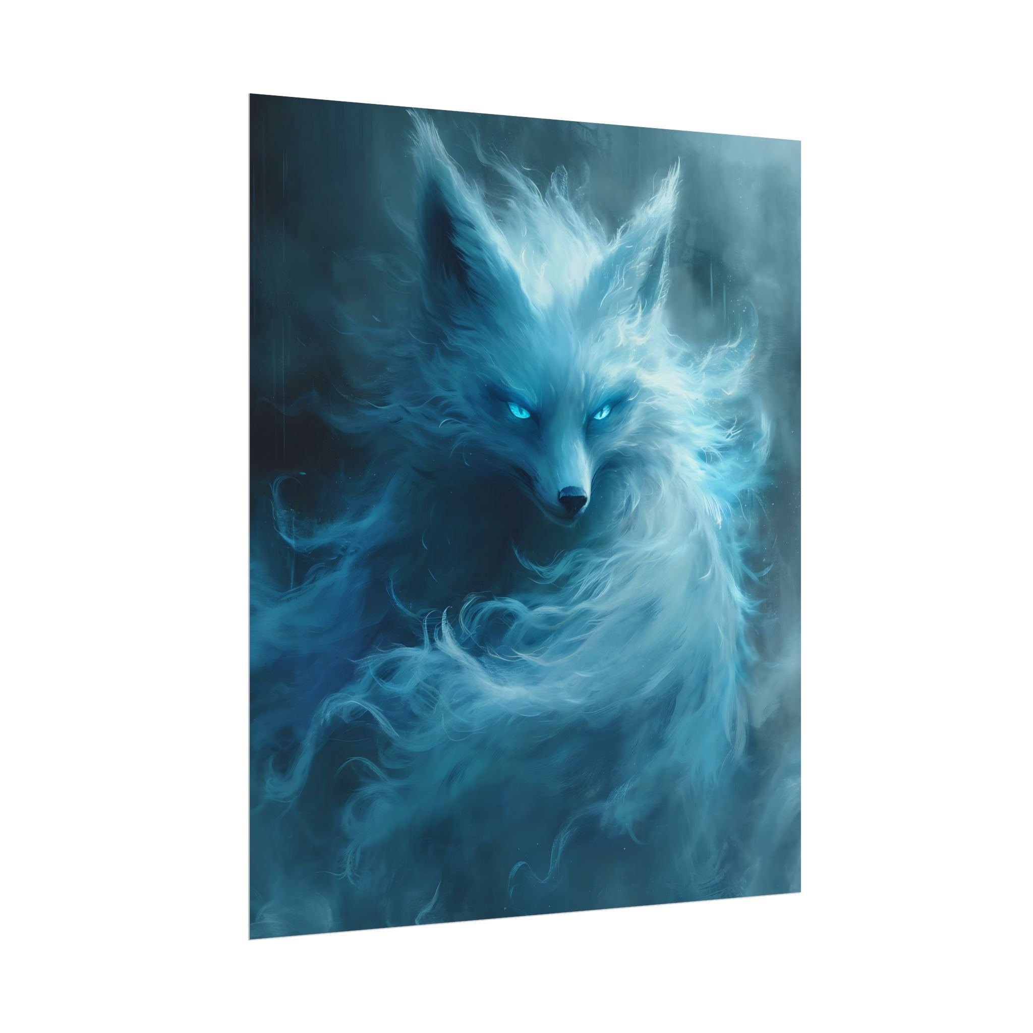 arctic-white-snow-fox-poster-print-fantasy-decor-wildlife-wall-art-home-decor-animal-lover-gift-anime-fantasy-gift