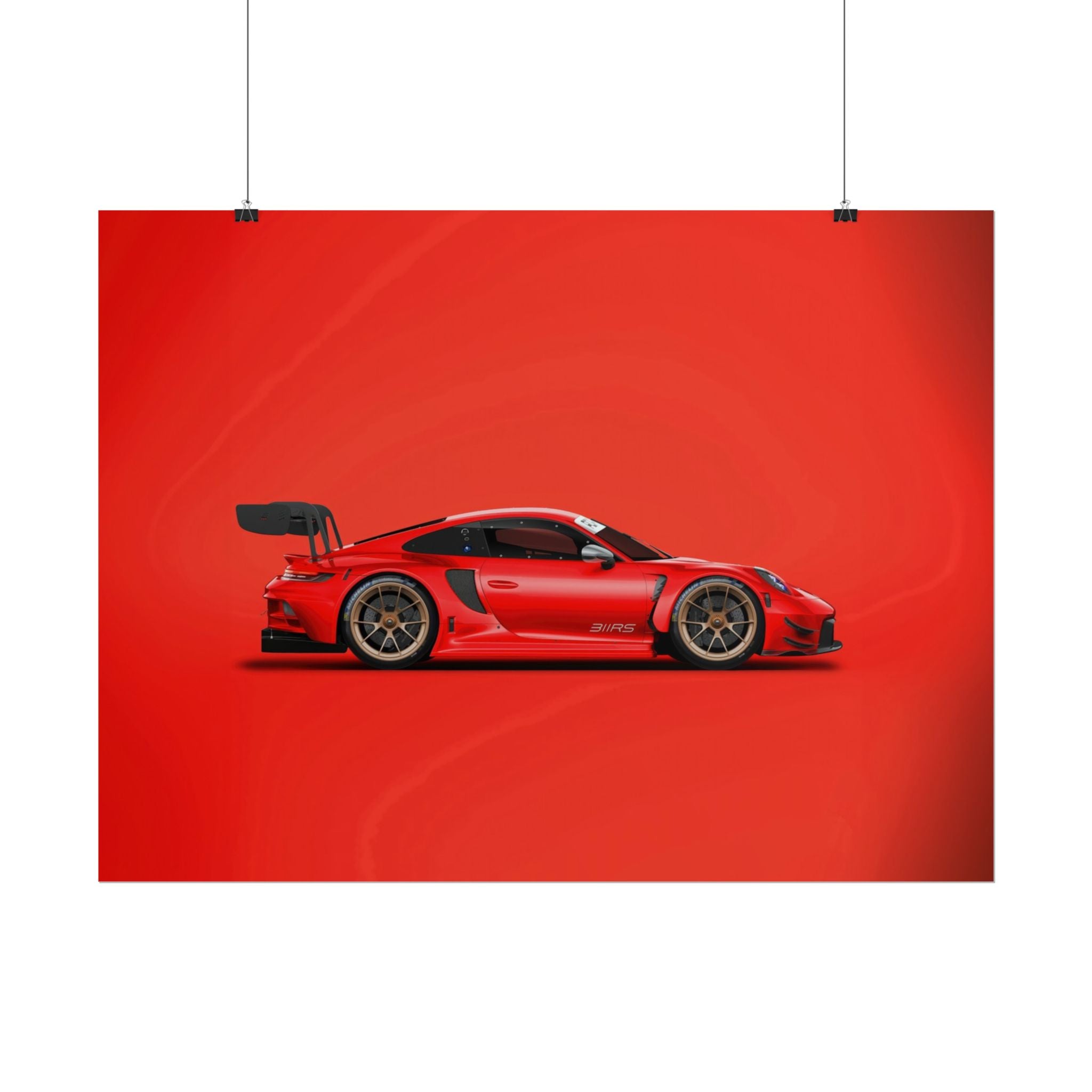poster-print-wall-art-porsche-911-red-gt3r-red-supercar-poster-porsche-decor-rolled-poster-wall-art-hypercars-wall-decor