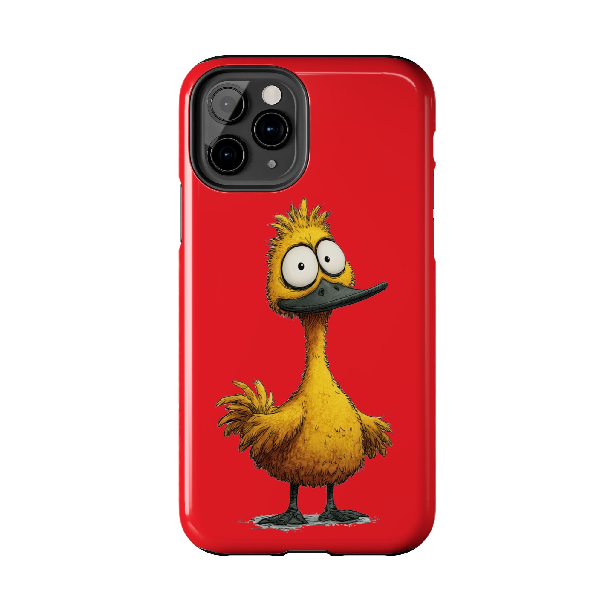 Quirky Funny Duck iPhone Tough Case - Kawaii Animal Phone Cover - Protective Phone Cover - Yellow iPhone Case