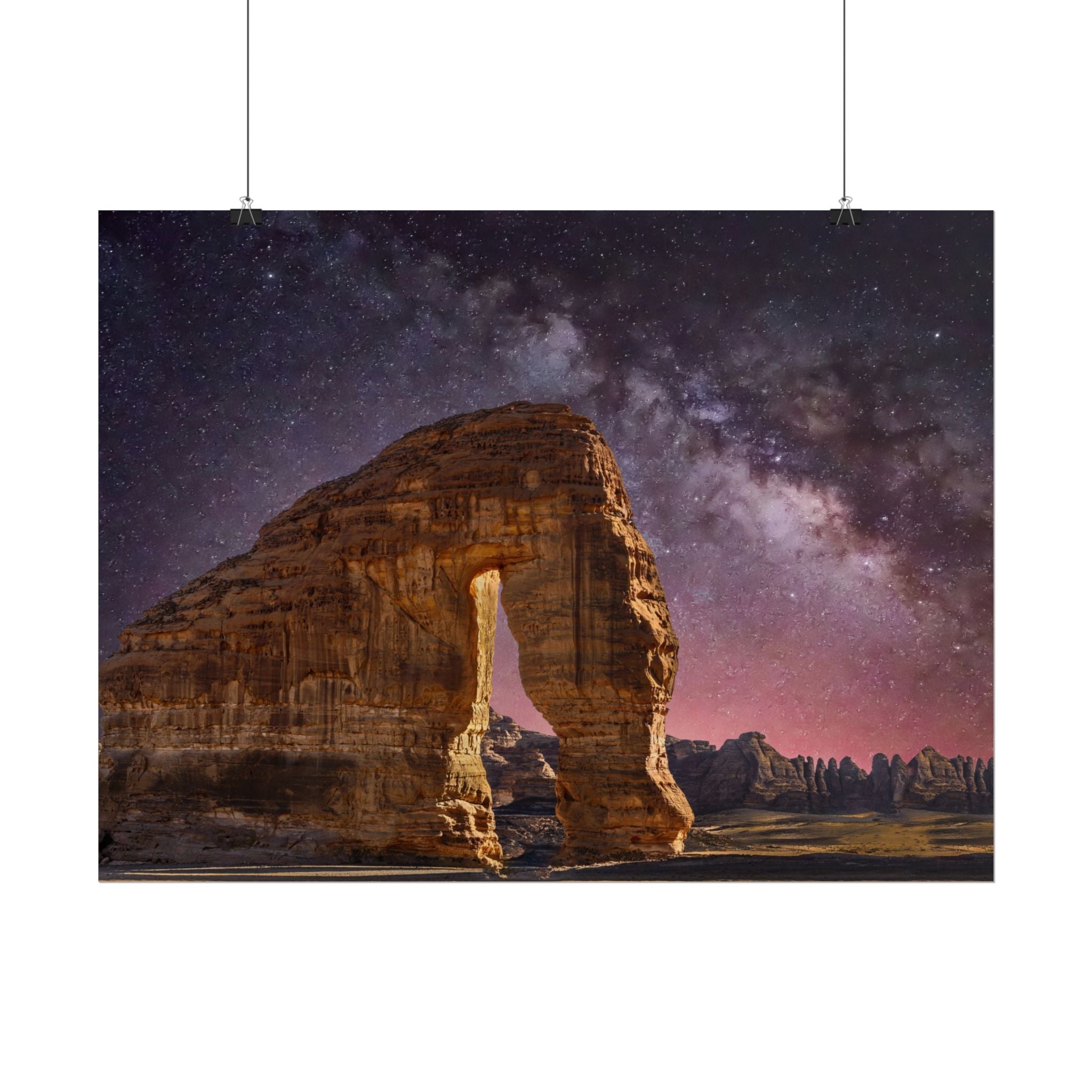 desert-landscape-poster-print-milky-way-poster-wall-art-milky-way-decor-artwork-unique-home-decor-starry-night-picture