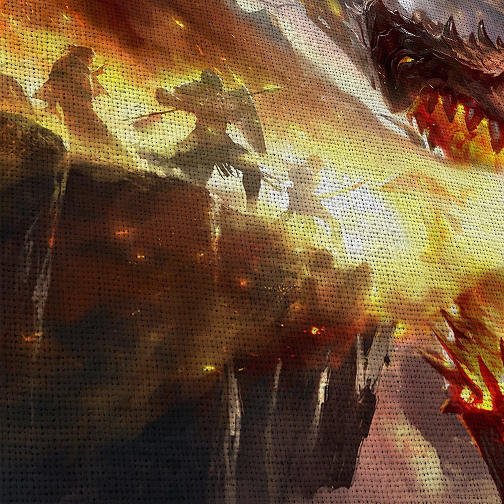 dragon-fire-fantasy-dragon-age-5-piece-canvas-wall-art-dragon-canvas-art-extra-large-wall-art-dragon-poster-5-piece-5-panel-7