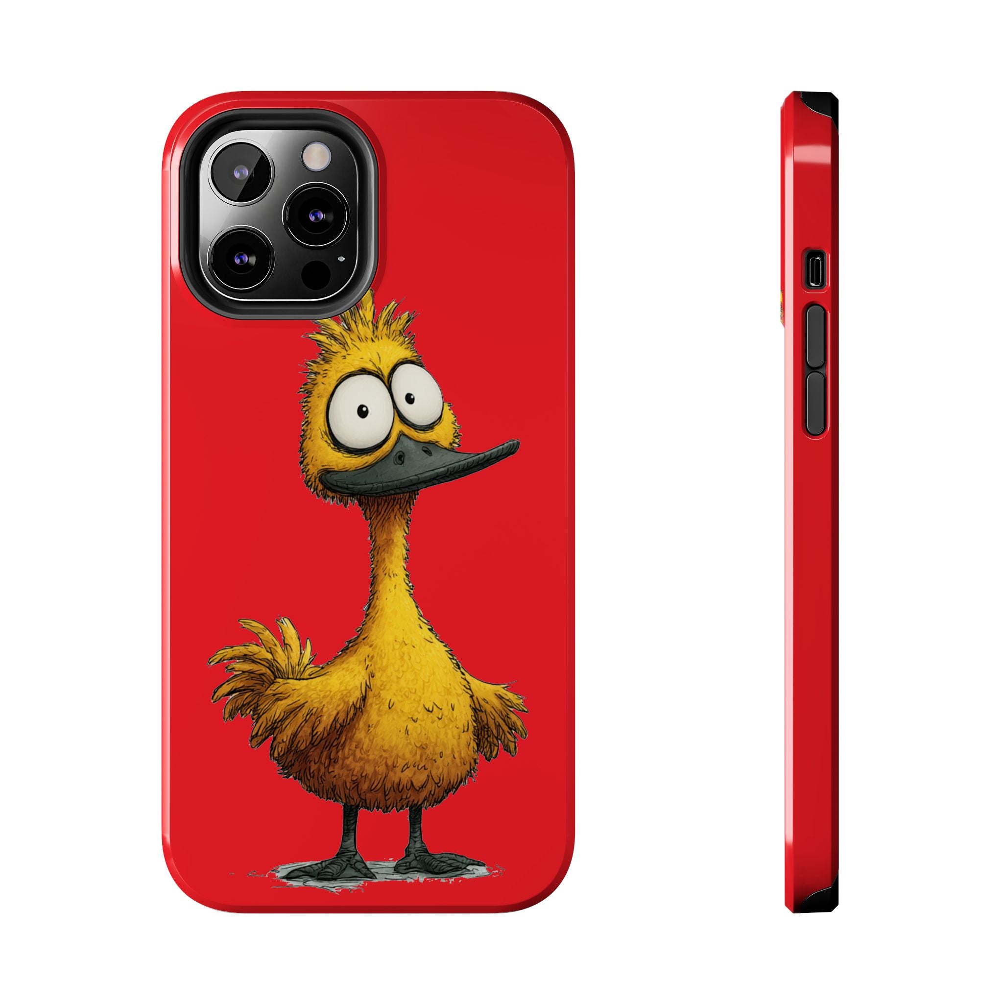 Quirky Funny Duck iPhone Tough Case - Kawaii Animal Phone Cover - Protective Phone Cover - Yellow iPhone Case