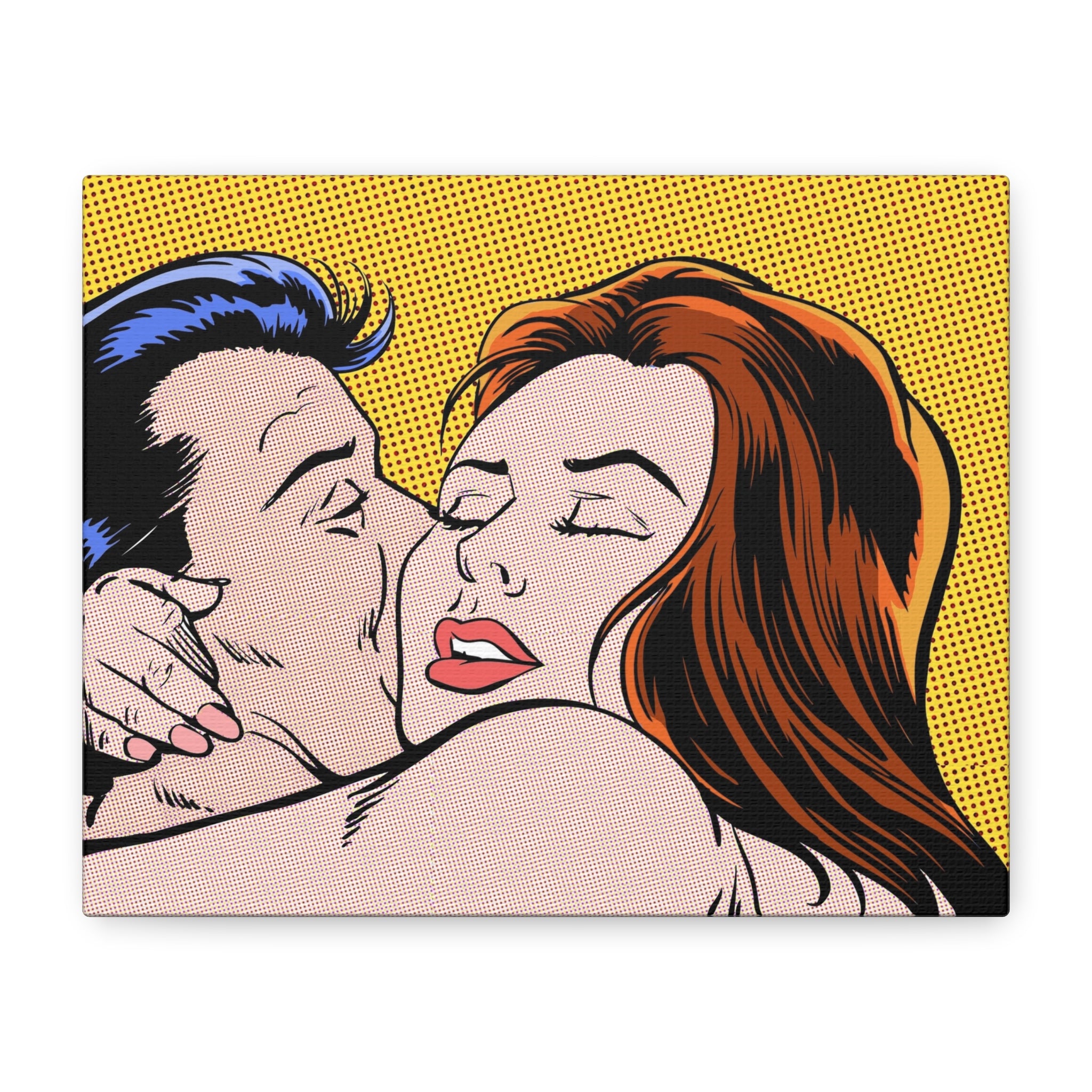 pop-art-canvas-print-retro-wall-art-stretched-matte-canvas-kiss-love-home-decor-wall-decor-poster-decorative-art-gift