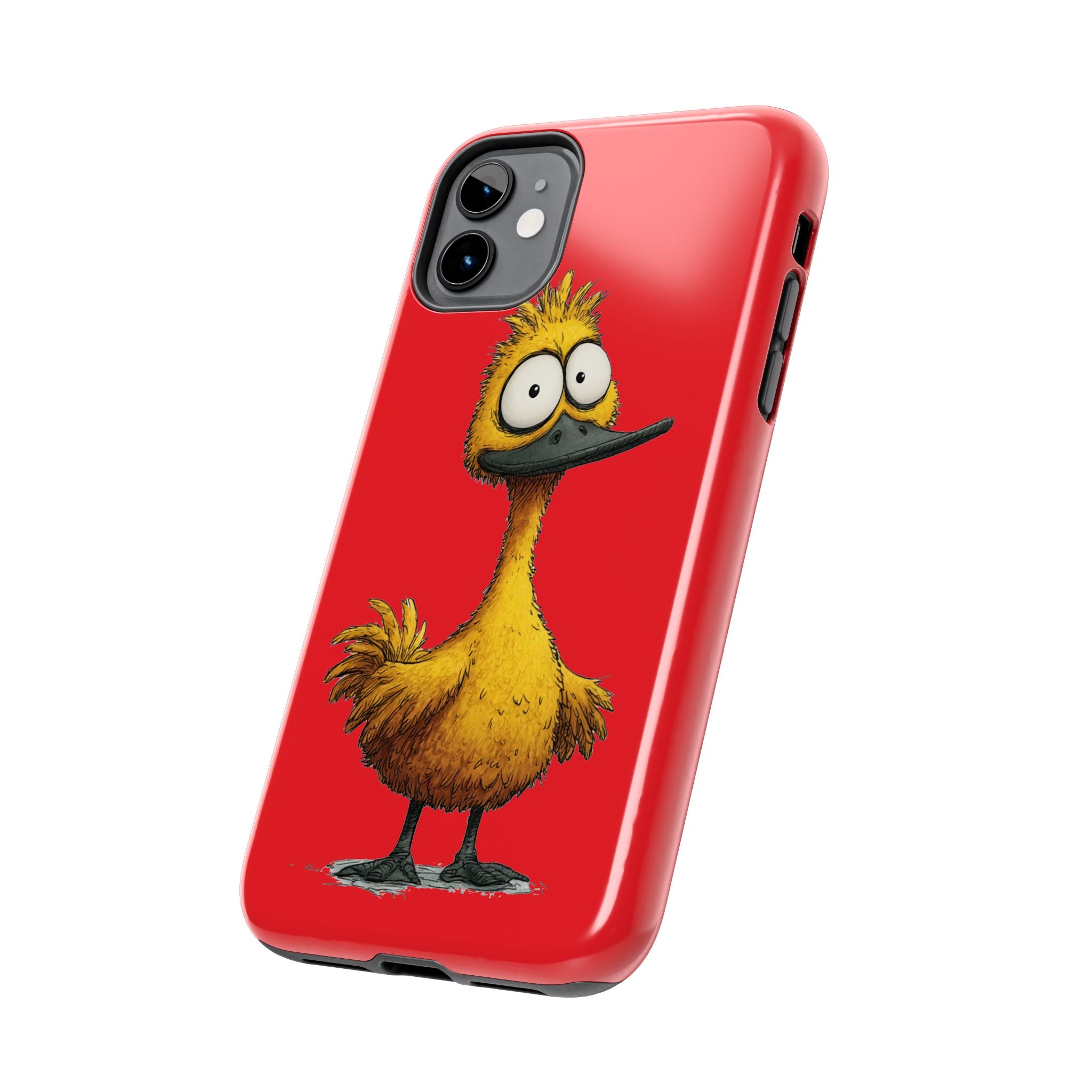 Quirky Funny Duck iPhone Tough Case - Kawaii Animal Phone Cover - Protective Phone Cover - Yellow iPhone Case