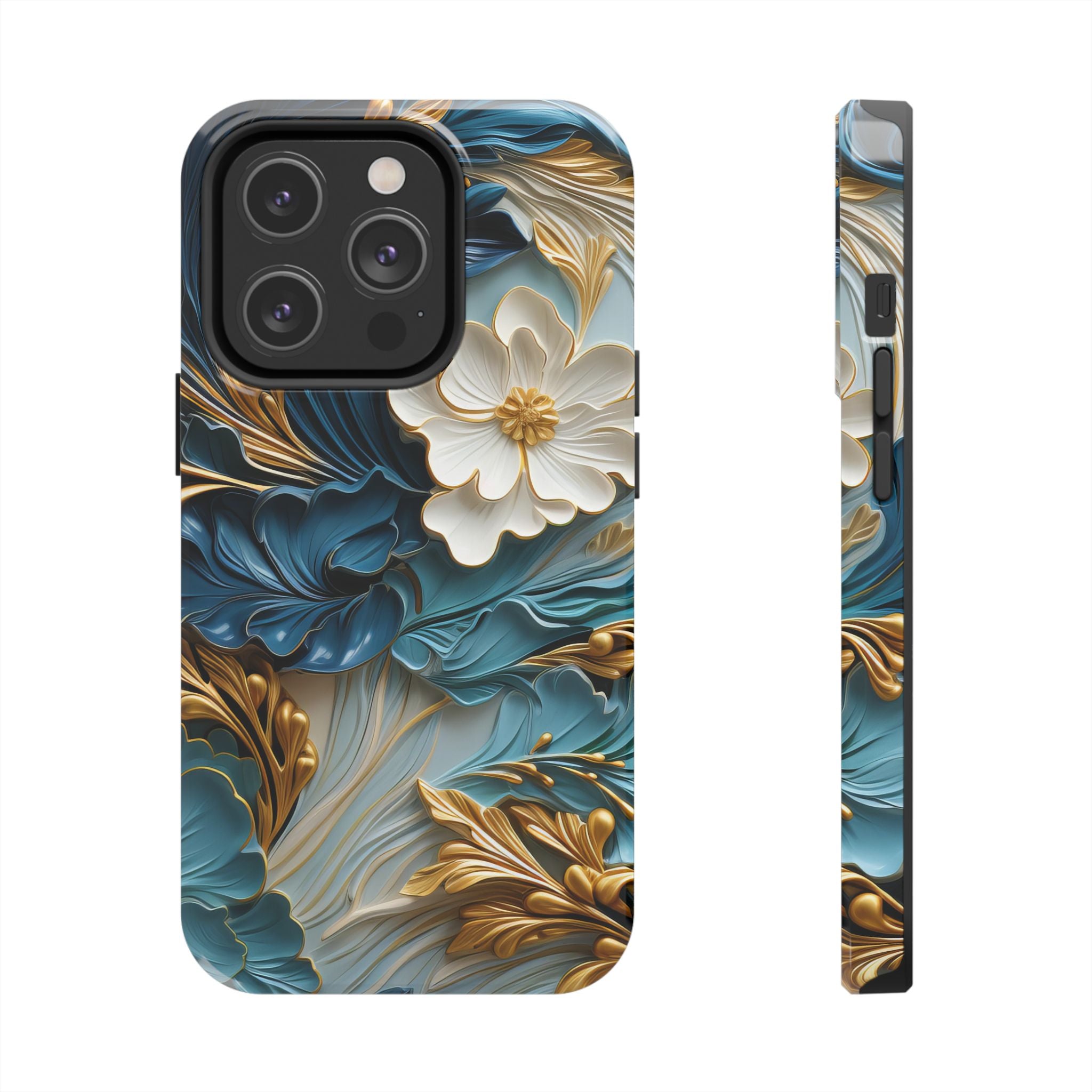 textured-art-nouveau-floral-tough-phone-case-cottagecore-iphone-case-unique-floral-phone-cover-vintage-style-iphone-case-prot