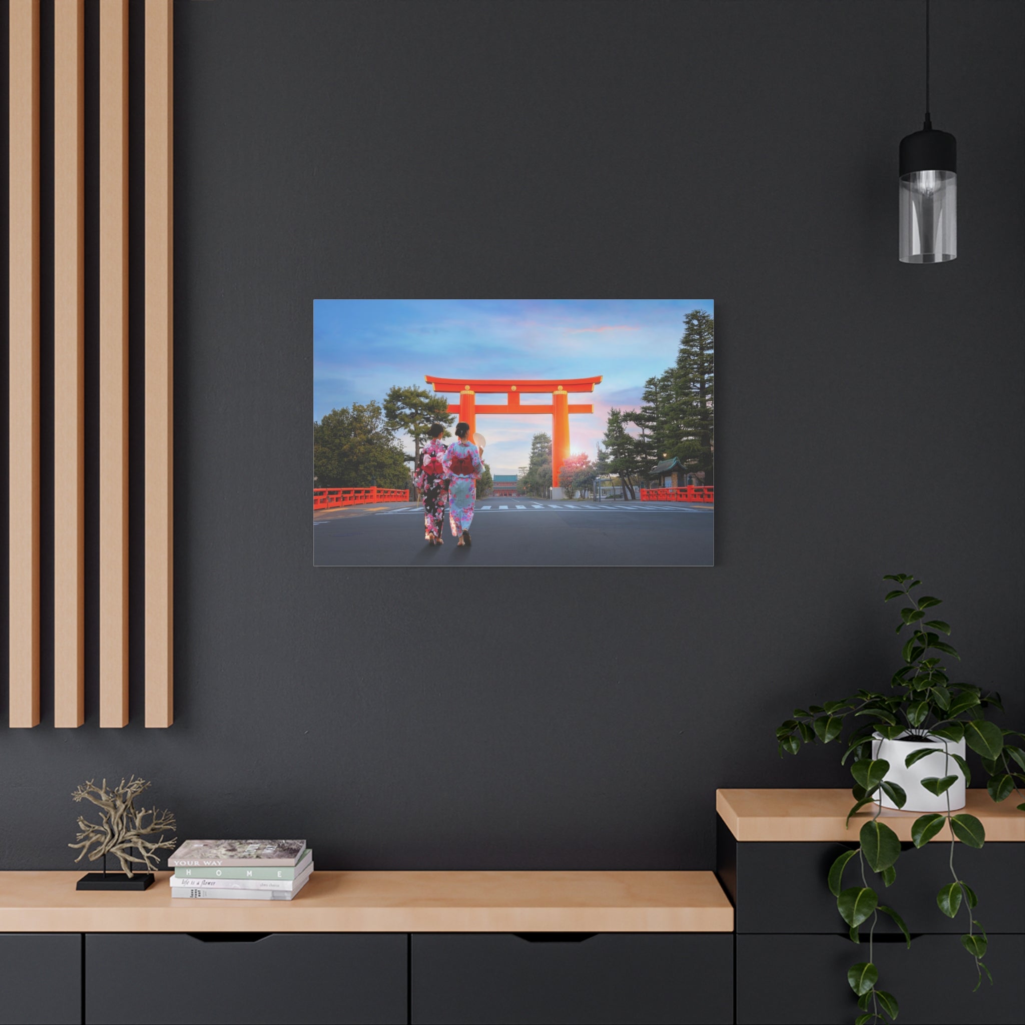 canvas-art-japanese-torri-gate-geisha-wall-decor-matte-stretched-artwork-home-decoration-asian-inspired-painting-oriental-roo