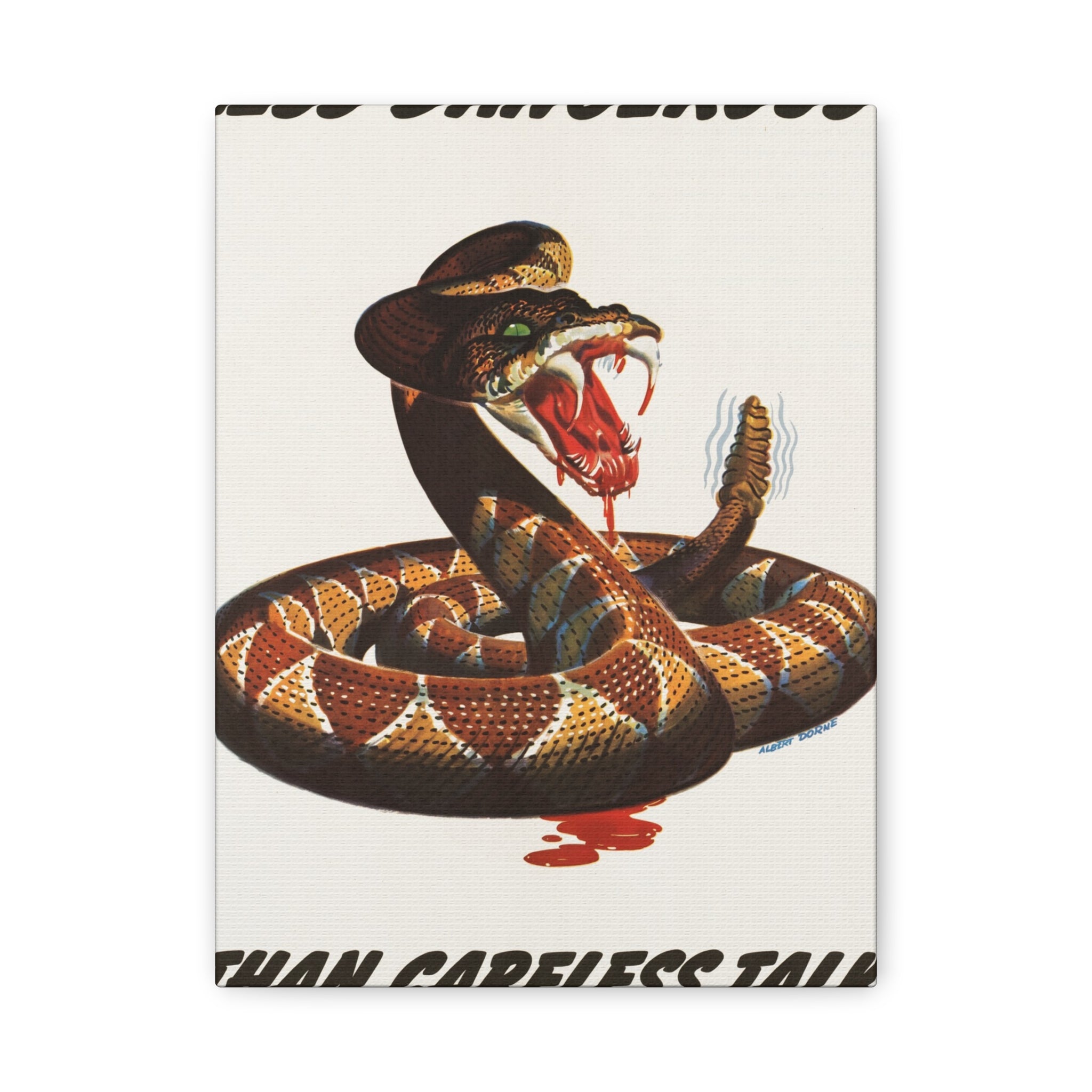 canvas-print-cobra-motivational-art-matte-finish-stretched-wall-art-less-dangerous-than-careless-talk-home-decor