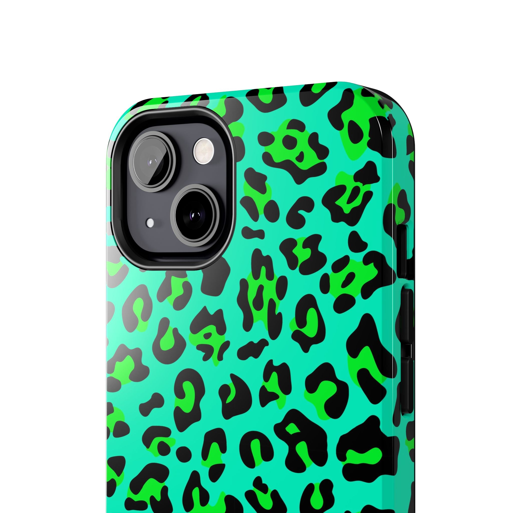 neon-green-teal-leopard-iphone-tough-case-stylish-phone-cover-protective-cellphone-case-trendy-smartphone-accessory-gift-for-
