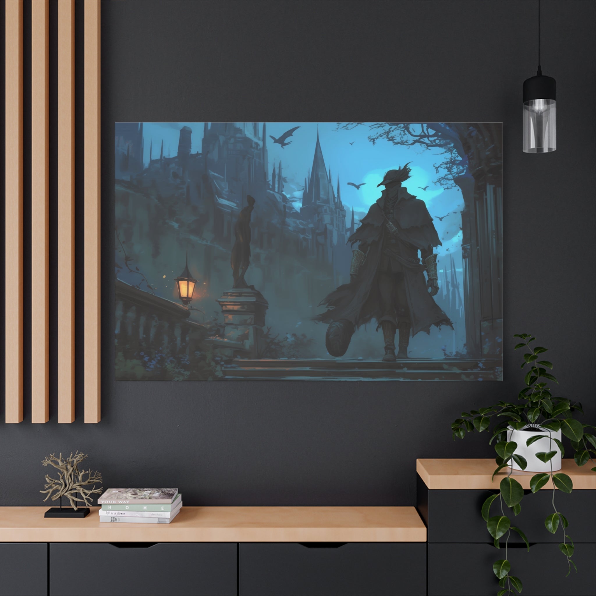 Bloodborne Art The Hunter Canvas Wall Art, Home Wall Decor, Game Wall Art Print