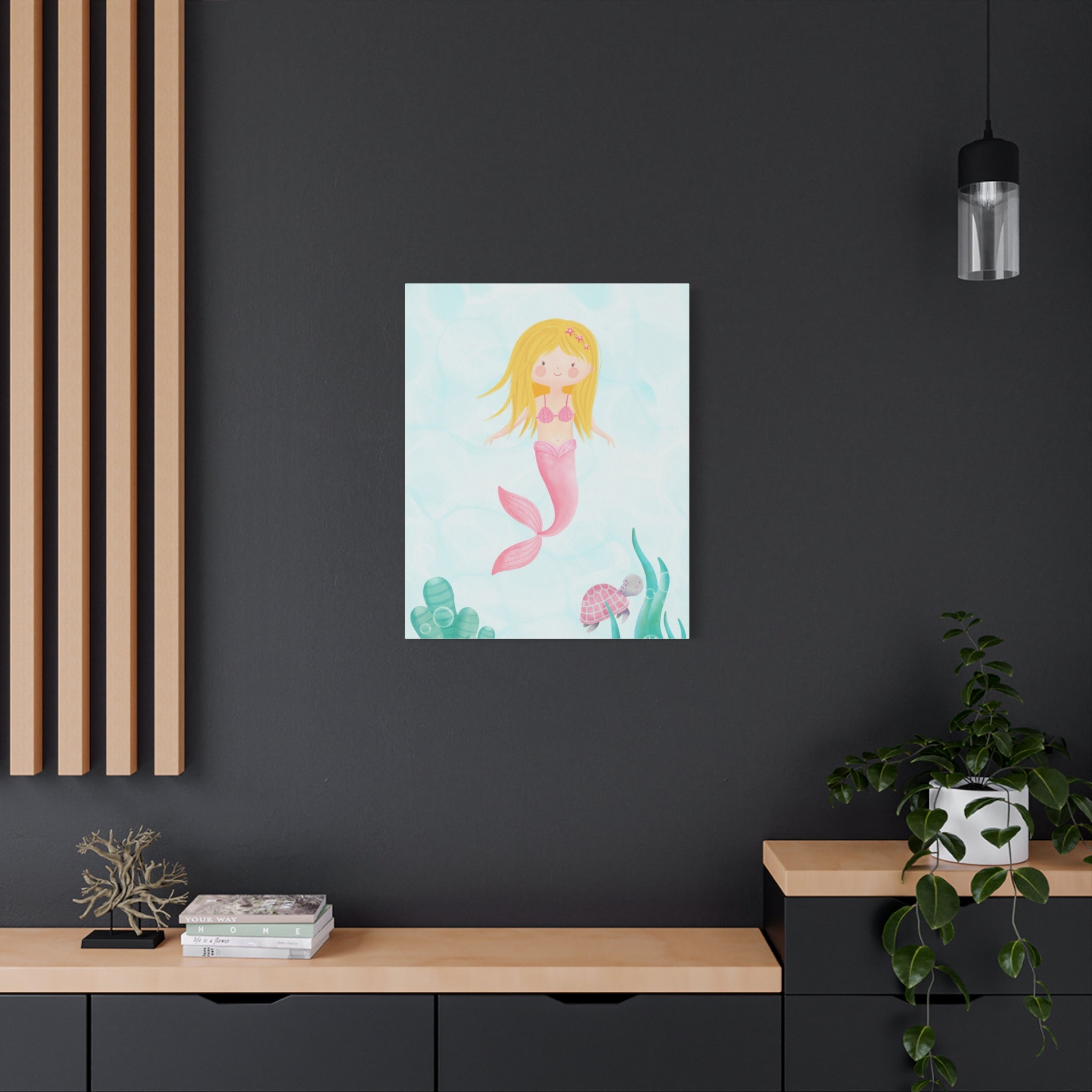 canvas-wall-art-cute-pink-mermaid-nursery-decor-pink-mermaid-print-nursery-art-cute-pink-mermaid-decoration-baby-nursery-merm