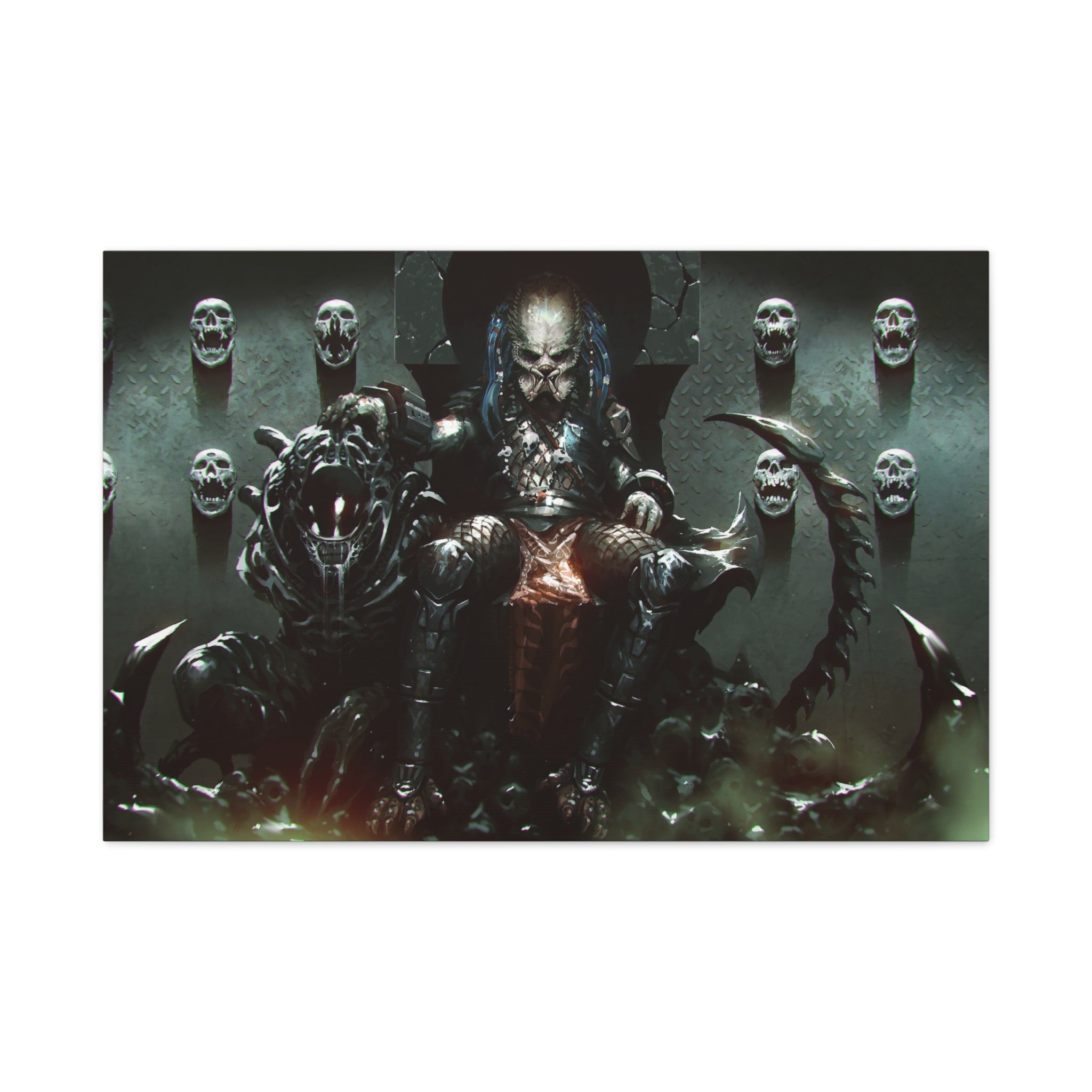 canvas-art-predator-alien-art-xenomorph-matte-canvas-print-stretched-wall-art-1-25-poster-sci-fi-home-decor-2