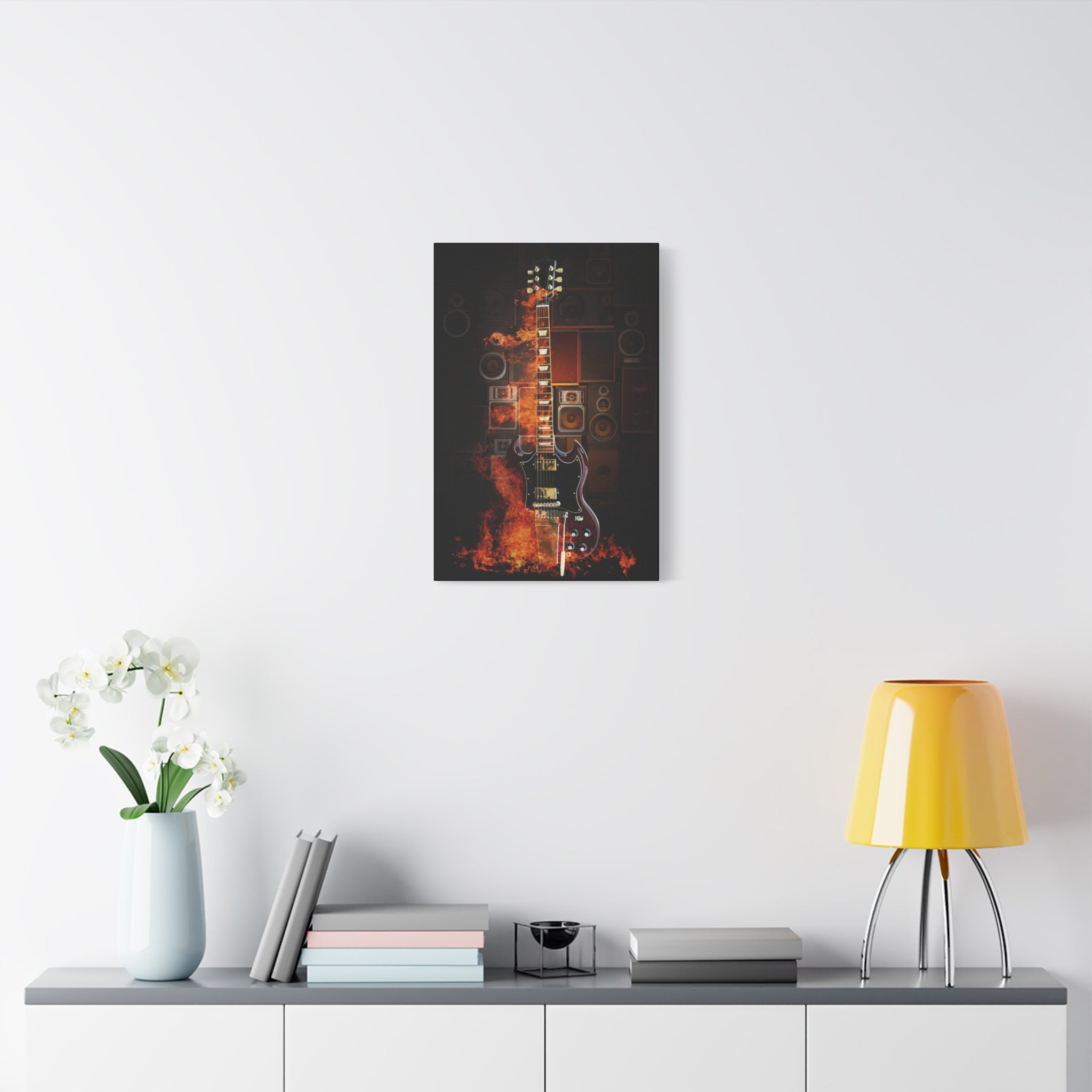 canvas-print-rock-n-roll-guitar-in-fire-home-wall-decor-music-art-gift-matte-stretched-wall-art-musicians-gift-guitarist-deco