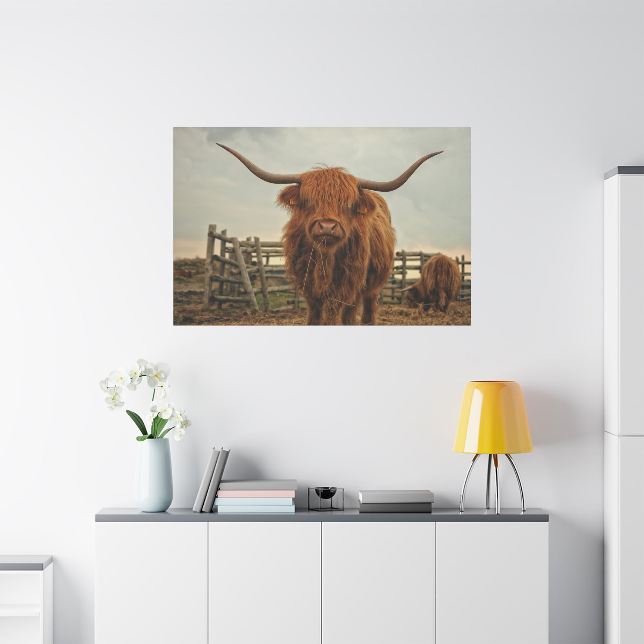 canvas-print-cow-art-home-decor-wall-art-farmhouse-art-living-room-decor-matte-canvas-print-cow-lovers-gift-scotland-highland