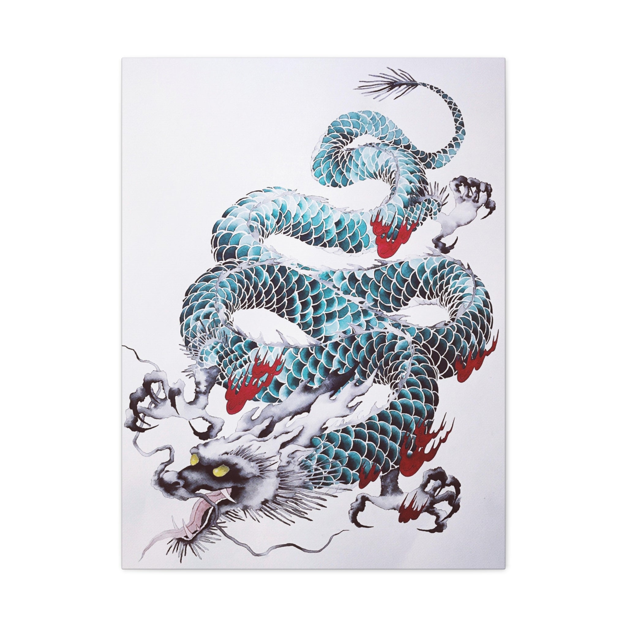 canvas-wall-art-japanese-dragon-mythology-print-matte-stretched-home-decor-asian-inspired-art-mythical-creature-artwork