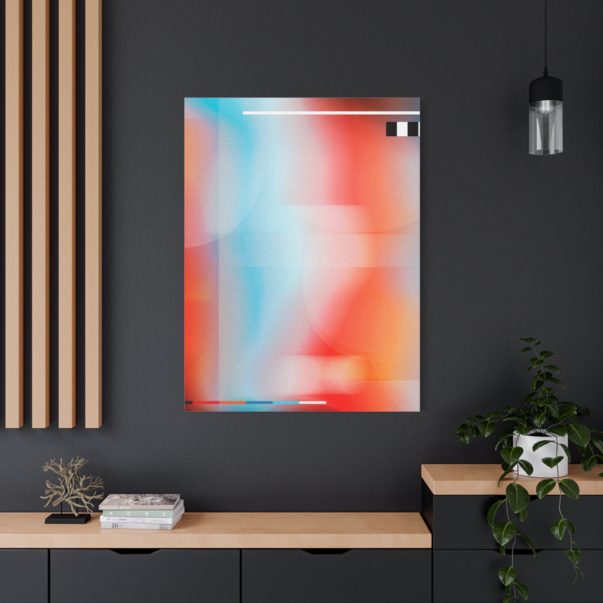 canvas-print-abstract-orange-retro-colorful-home-decor-wall-art-stretched-matte-canvas-living-room-decor-unique-gift-idea