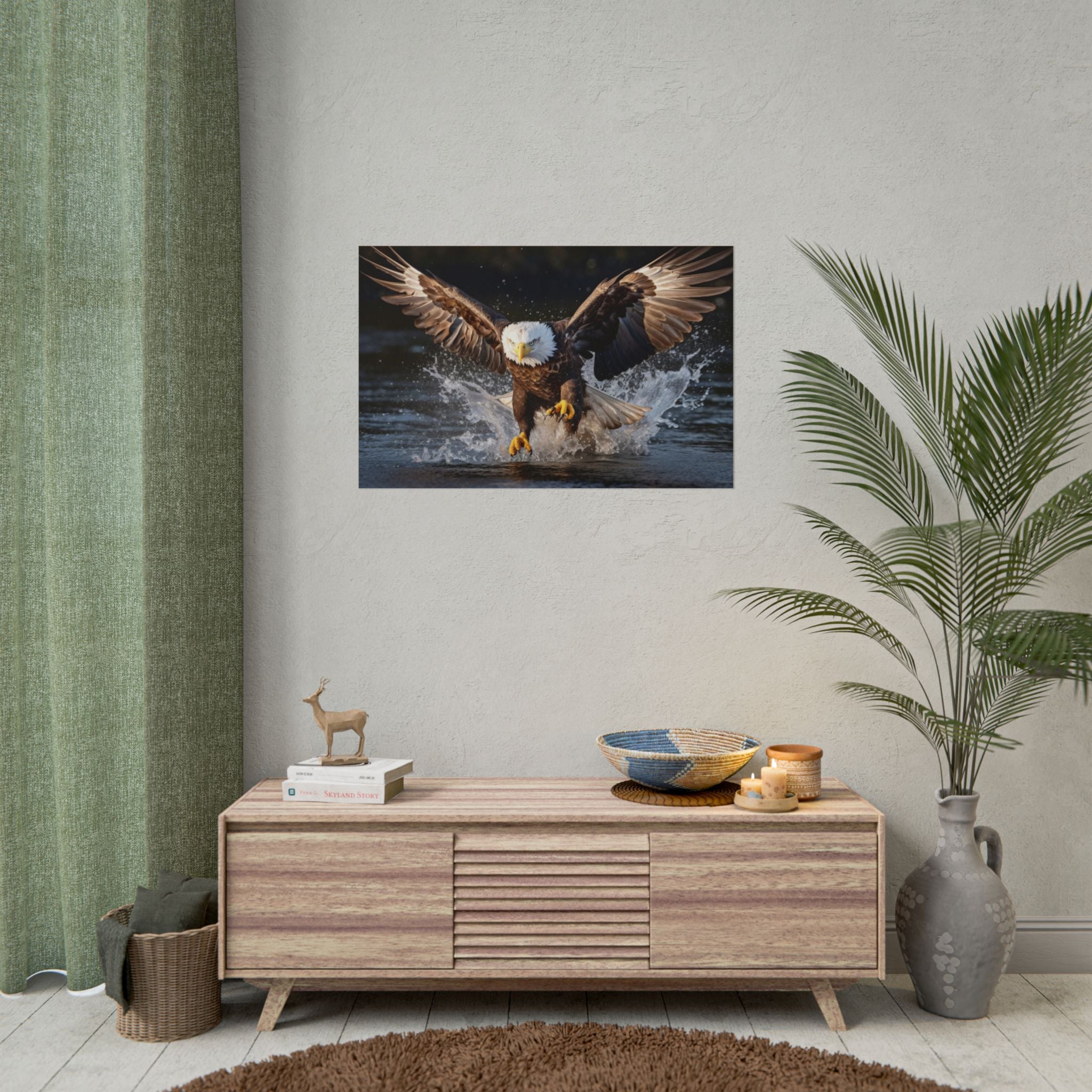 hunting-eagle-fine-art-poster-print-home-decor-wildlife-art-bird-lover-gift-living-room-decoration-eagle-decor