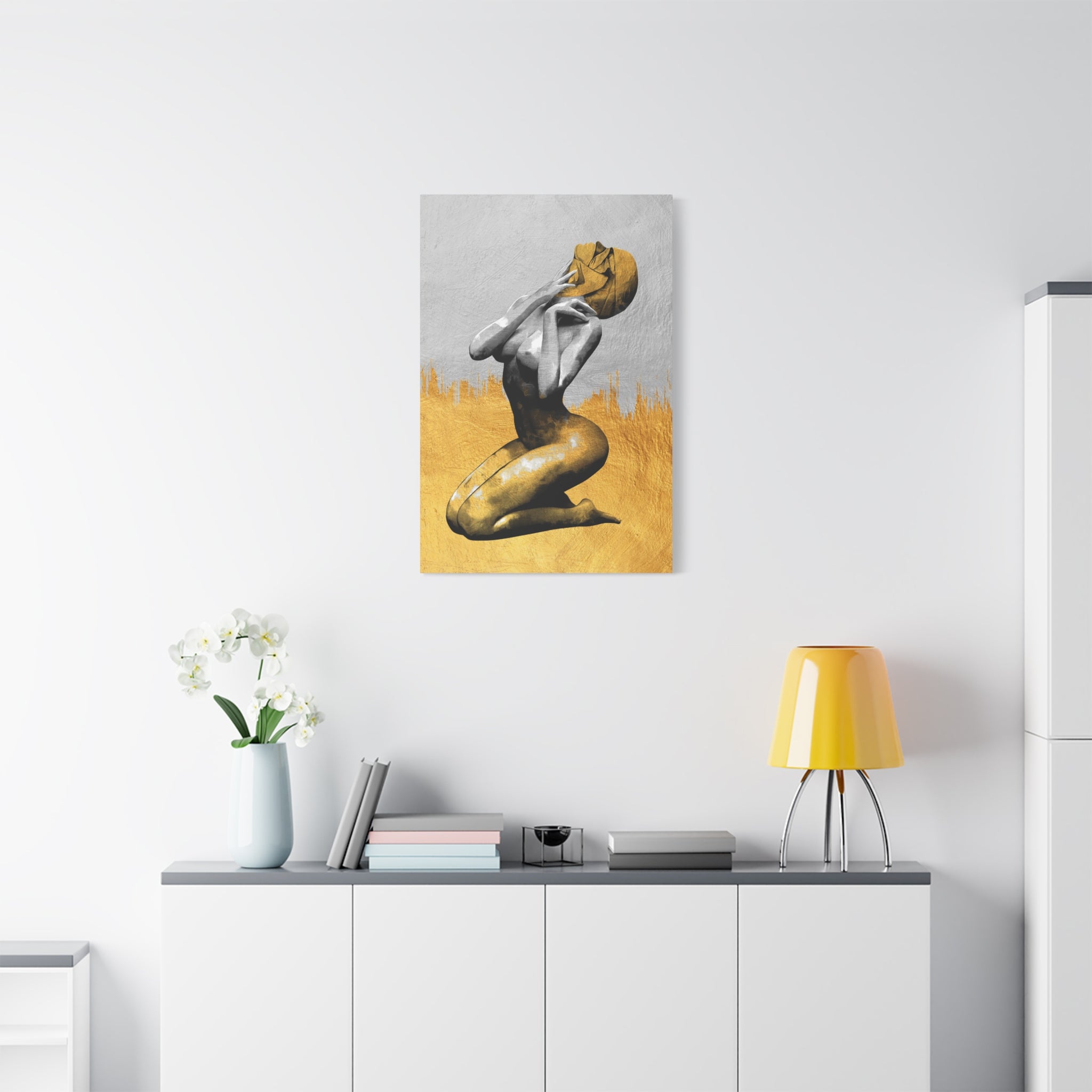 canvas-print-modern-art-nude-art-golden-decor-stretched-matte-canvas-wall-art-for-living-room-alternative-art-print-artwork
