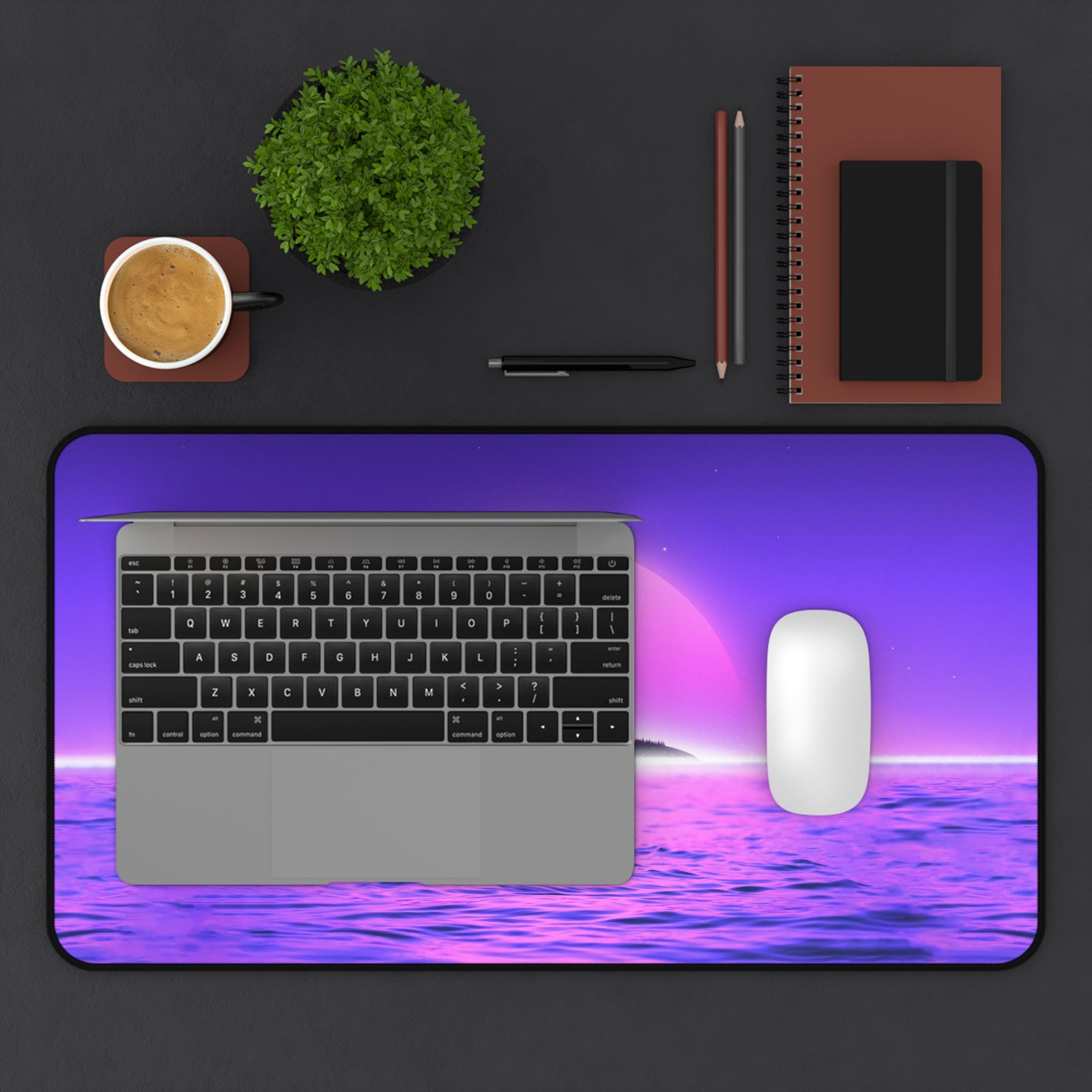 vibrant-vaporwave-mouse-pad-summer-palm-tree-retrowave-delorean-desk-mat-neon-synthwave-desk-pad-vaporwave-sun-and-mountains-