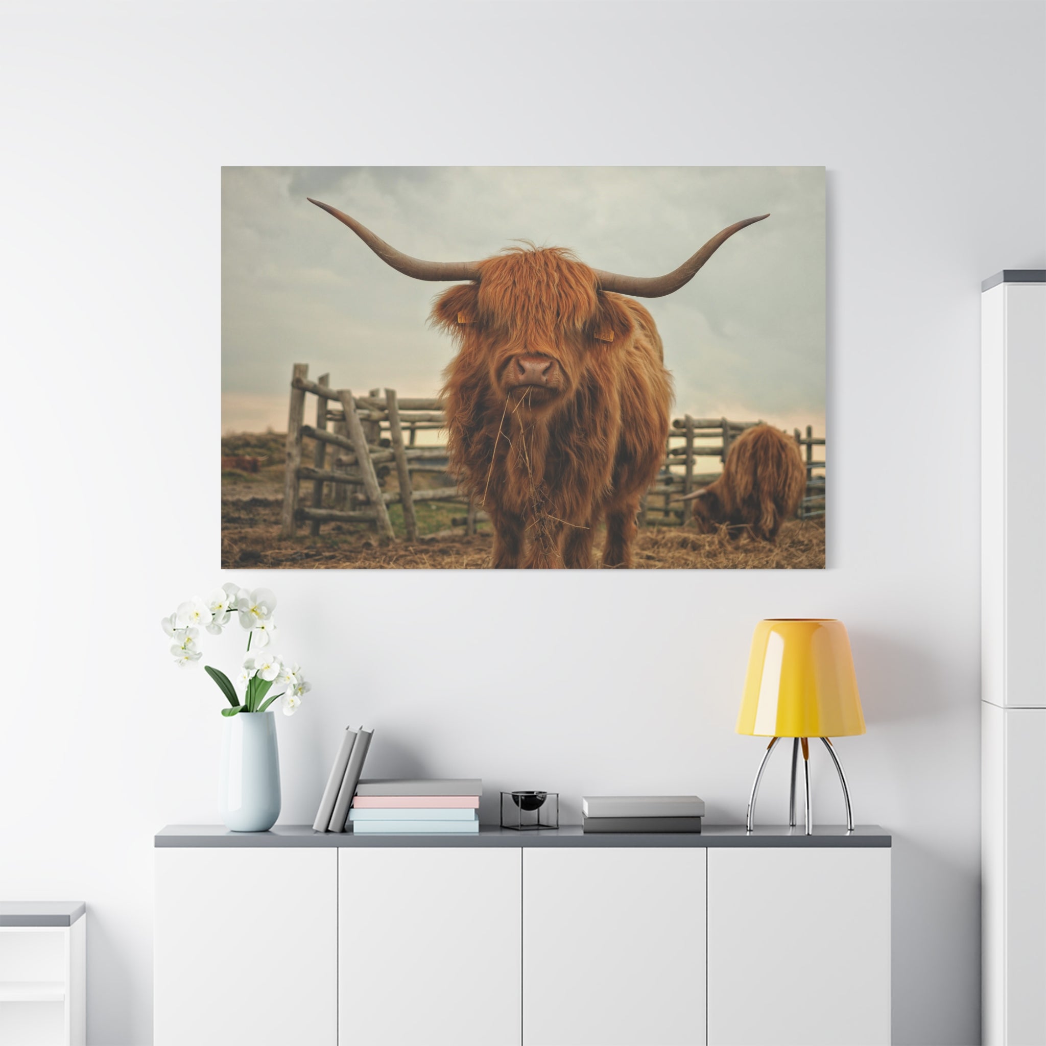 canvas-print-cow-art-home-decor-wall-art-farmhouse-art-living-room-decor-matte-canvas-print-cow-lovers-gift-scotland-highland