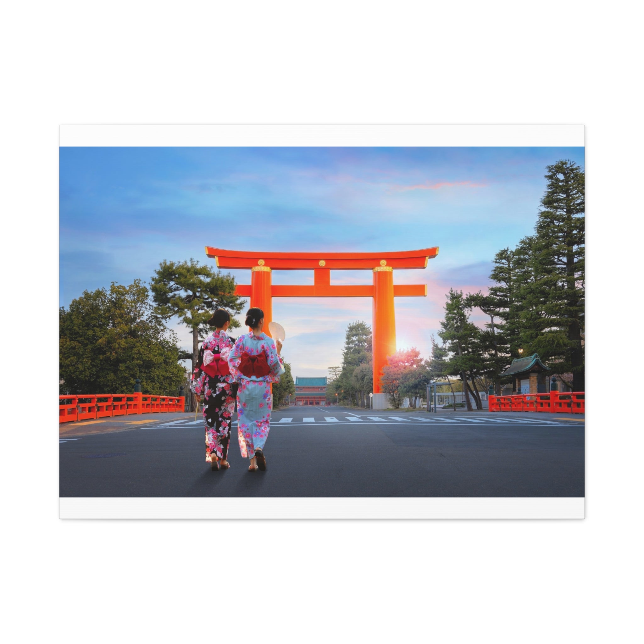 canvas-art-japanese-torri-gate-geisha-wall-decor-matte-stretched-artwork-home-decoration-asian-inspired-painting-oriental-roo