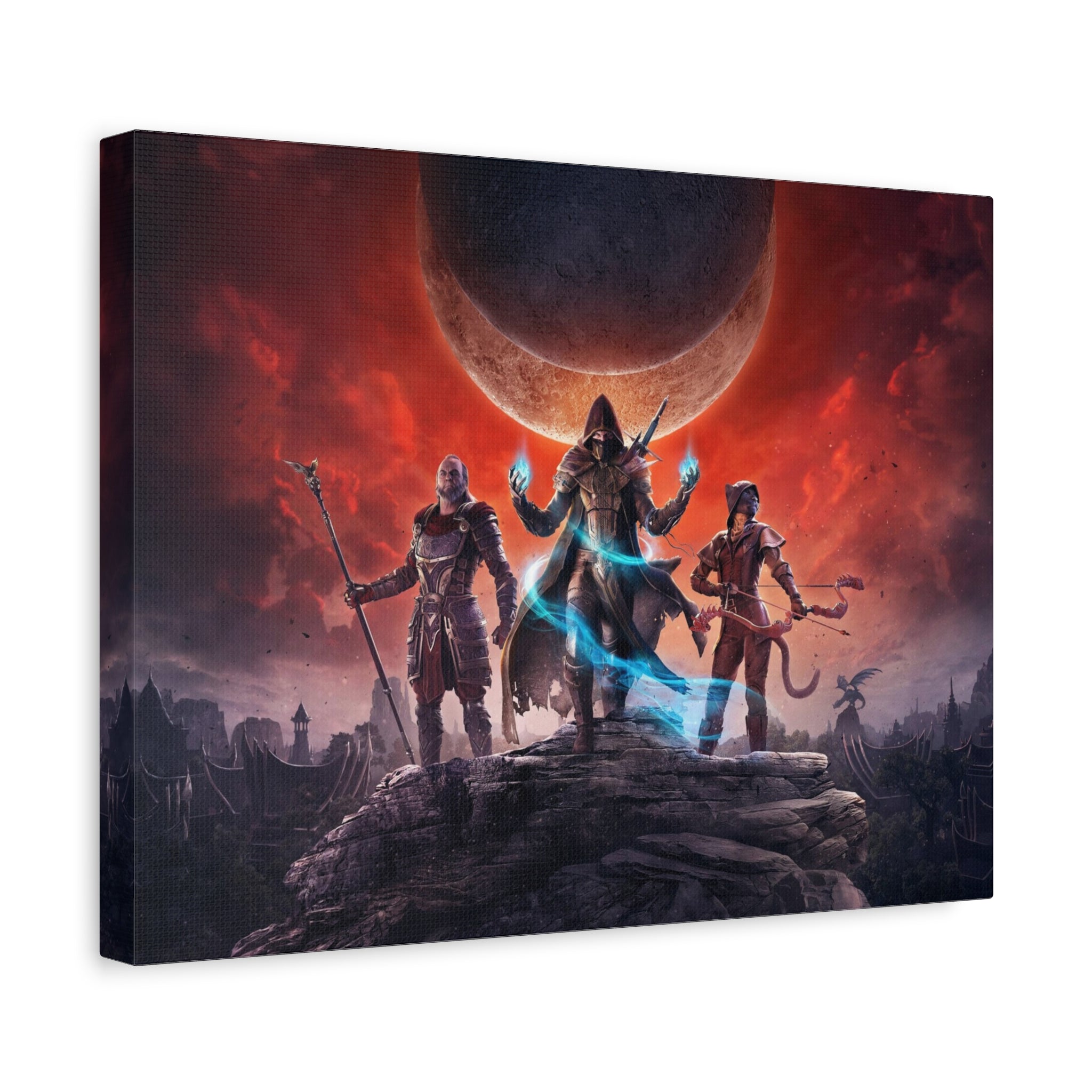 The Elder Scrolls Elsweyr, Skyrim Canvas Wall Art - Dragon Game Canvas Print Room Decor, Gaming Wall Art, Skyrim Gift