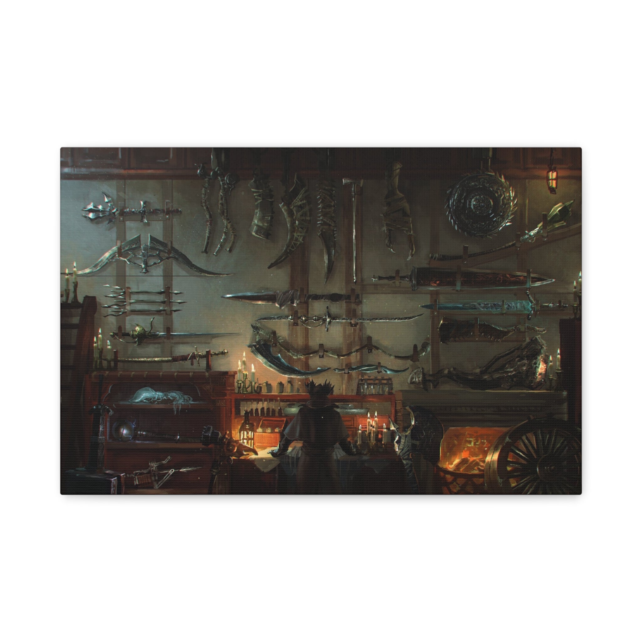 Bloodborne Hunter's Weapons Canvas Wall Art, Home Wall Decor, Game Wall Art Print, Gothic Art