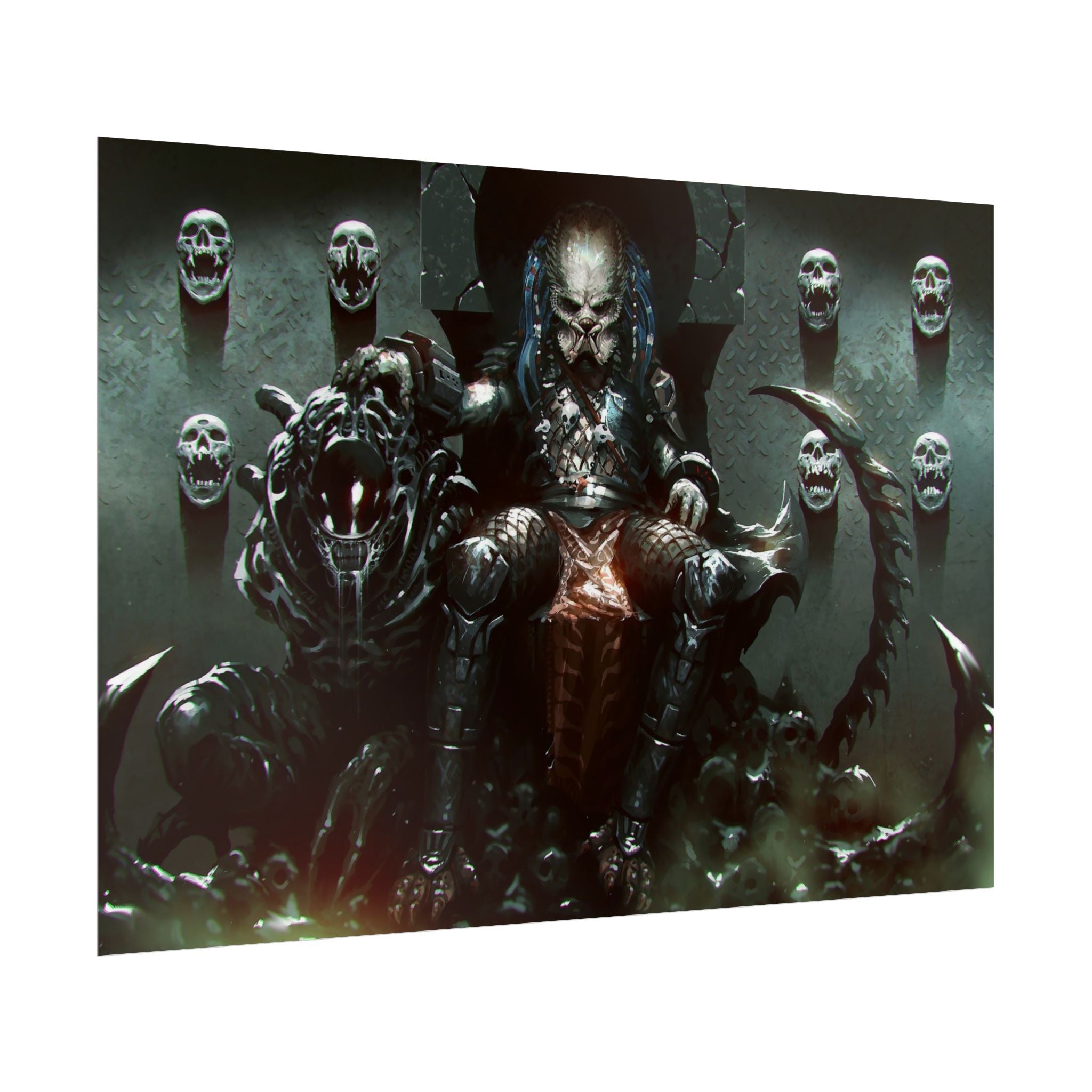 predator-alien-poster-art-xenomorph-movie-poster-print-alien-wall-art-sci-fi-home-decor-geek-wall-decor