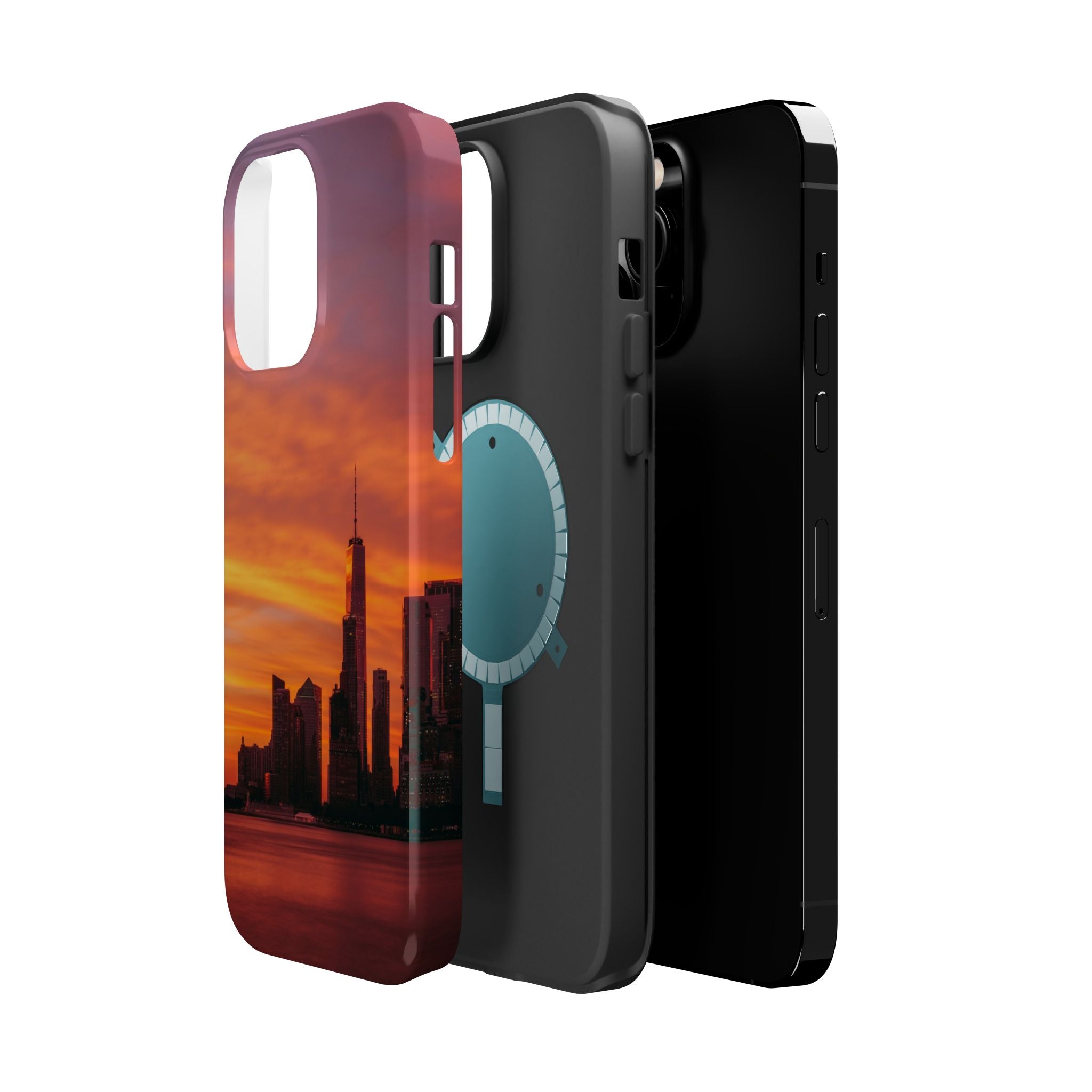 sunset-nyc-cityscape-magnetic-tough-case-durable-phone-protector-new-york-tough-case-gift-for-photographers-urban-aesthetic