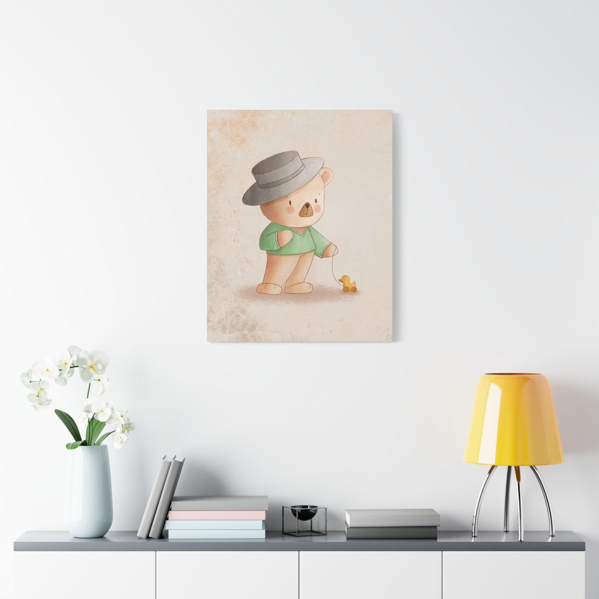 canvas-wall-art-cute-bear-nursery-decor-baby-bear-print-stretched-canvas-nursery-art-cute-bear-decoration-baby-nursery-cute-a
