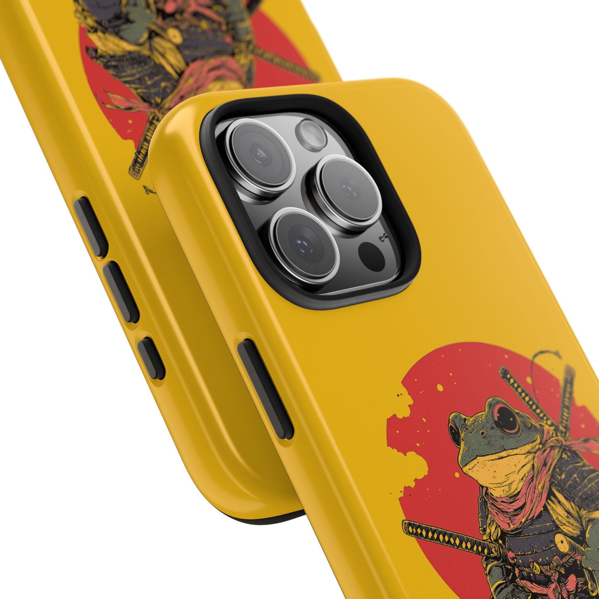 retro-vintage-ninja-frog-iphone-tough-case-red-sun-japanese-samurai-frog-design-ninja-warrior-yellow-iphone-hard-cover