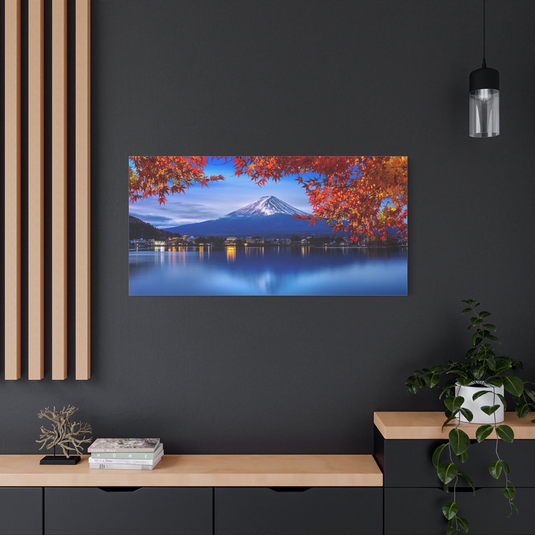mount-fuji-canvas-wall-art-japan-nature-park-autumn-lake-print-matte-stretched-canvas-home-decor-gift-room-decor-japanese