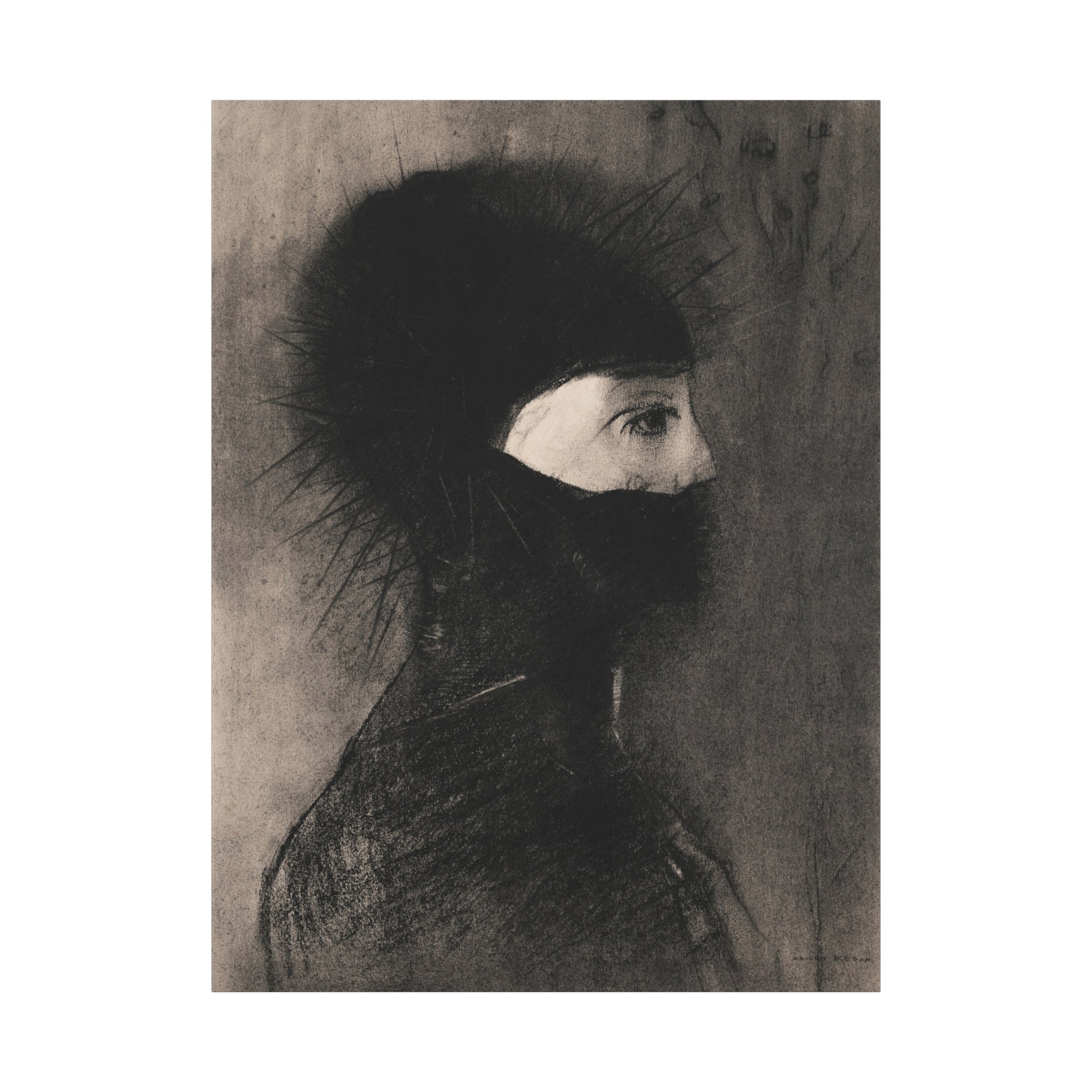canvas-wall-art-armor-by-odilon-redon-vintage-woman-illustration-post-impressionism-art-wall-decor-matte-canvas-stretched