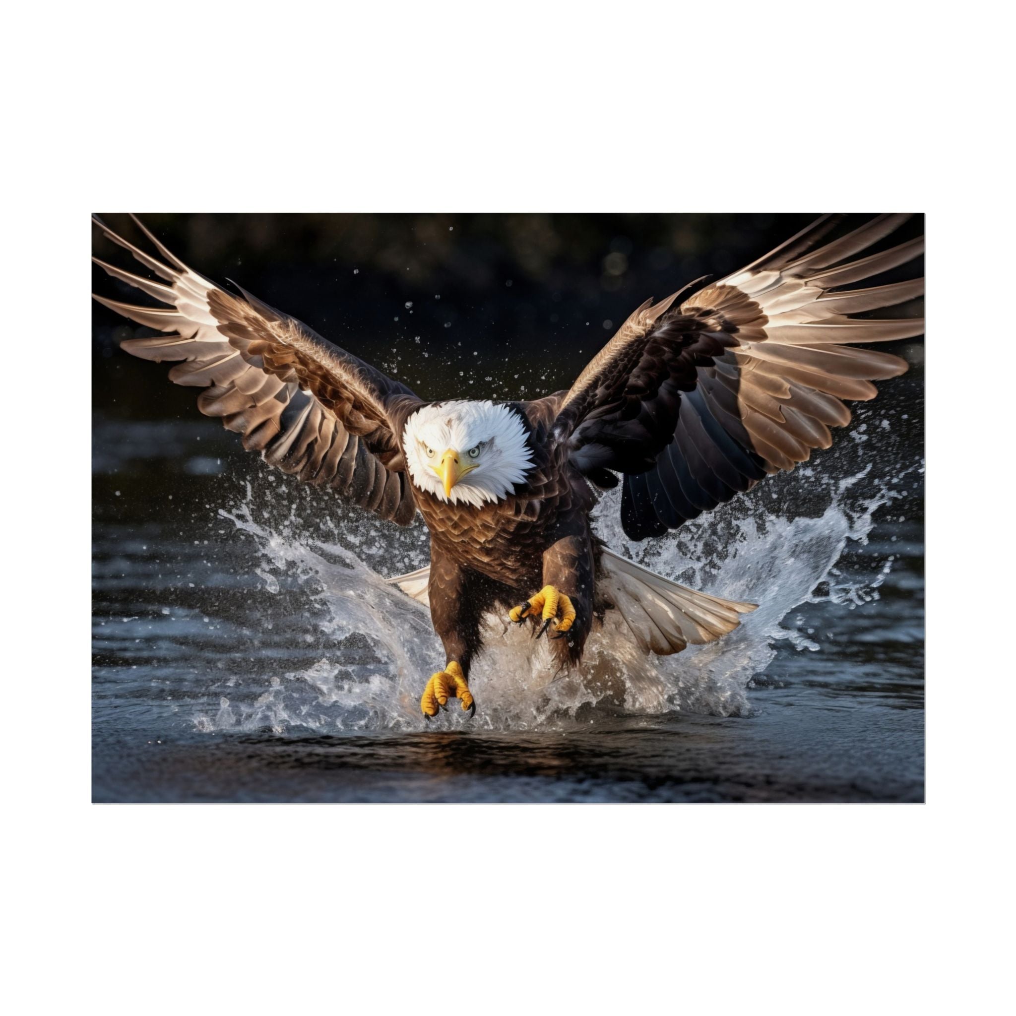 hunting-eagle-fine-art-poster-print-home-decor-wildlife-art-bird-lover-gift-living-room-decoration-eagle-decor