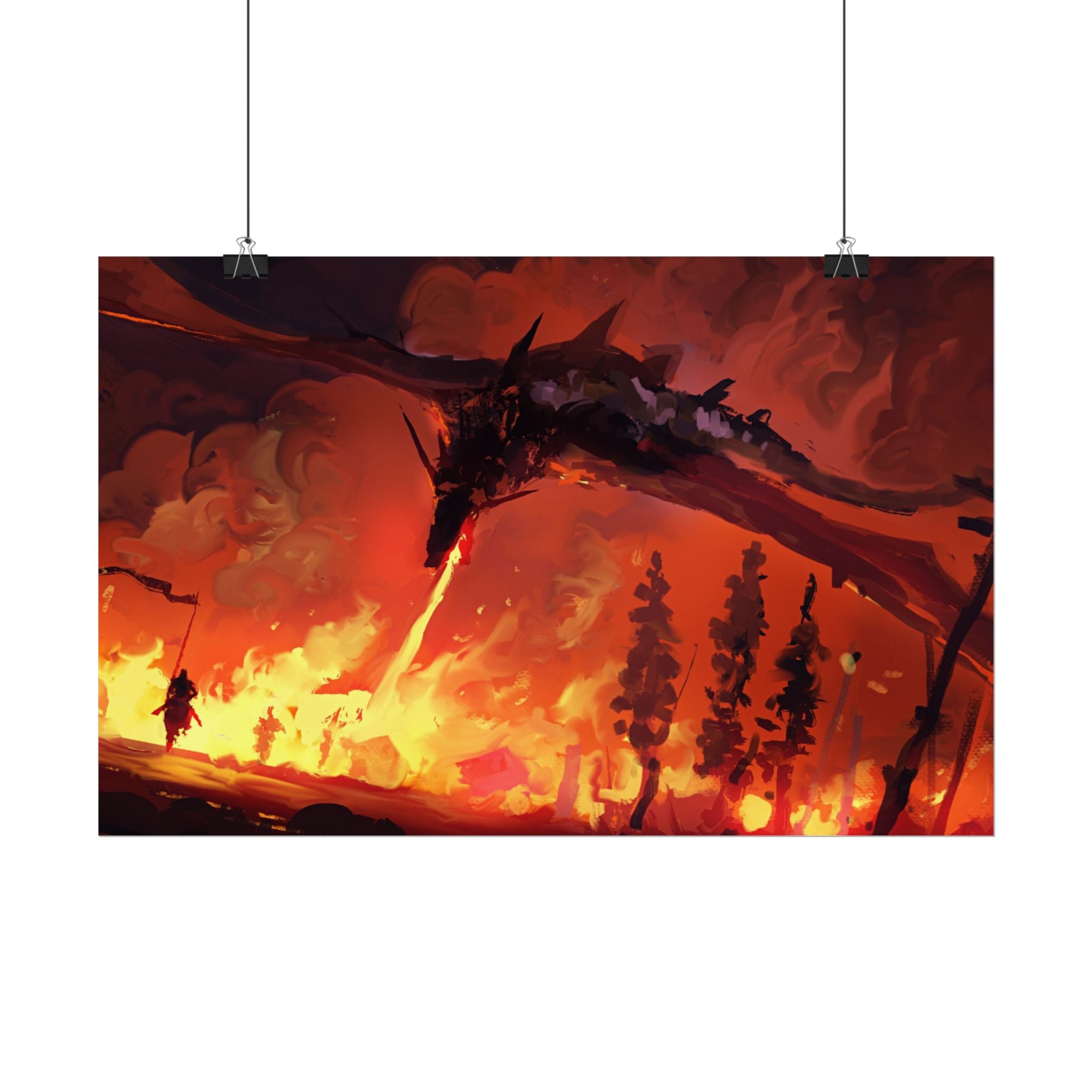 dragon-fire-rolled-poster-fantasy-art-print-mythical-creature-room-decor-dungeons-and-dragons-wall-art-magical-poster-print-m