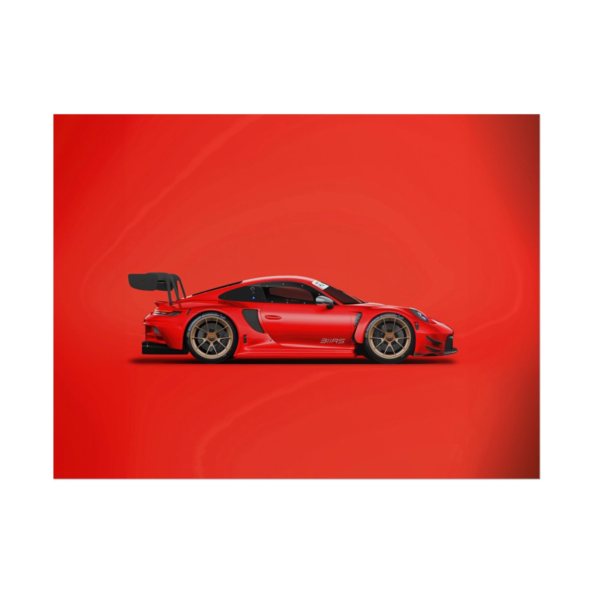 poster-print-wall-art-porsche-911-red-gt3r-red-supercar-poster-porsche-decor-rolled-poster-wall-art-hypercars-wall-decor