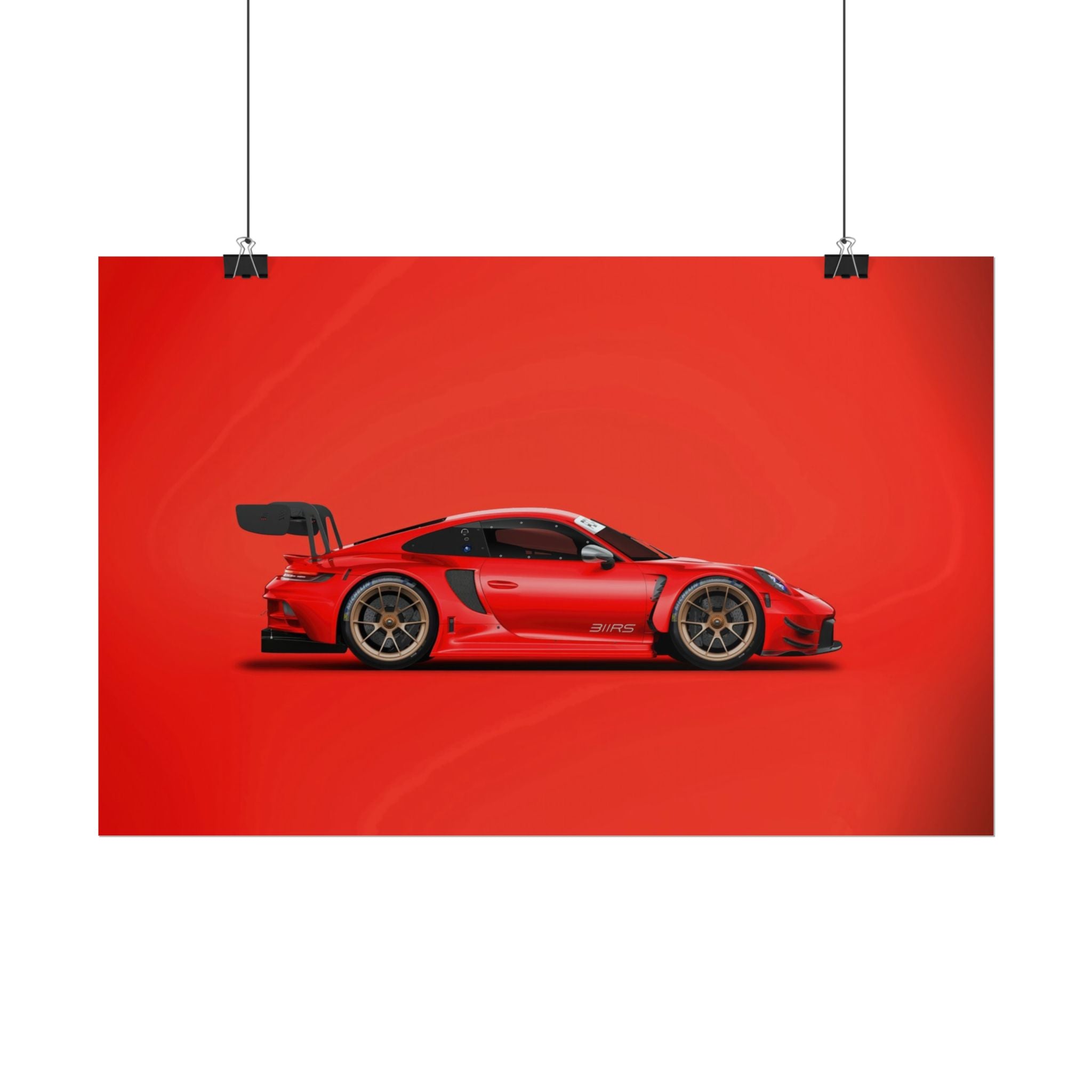 poster-print-wall-art-porsche-911-red-gt3r-red-supercar-poster-porsche-decor-rolled-poster-wall-art-hypercars-wall-decor
