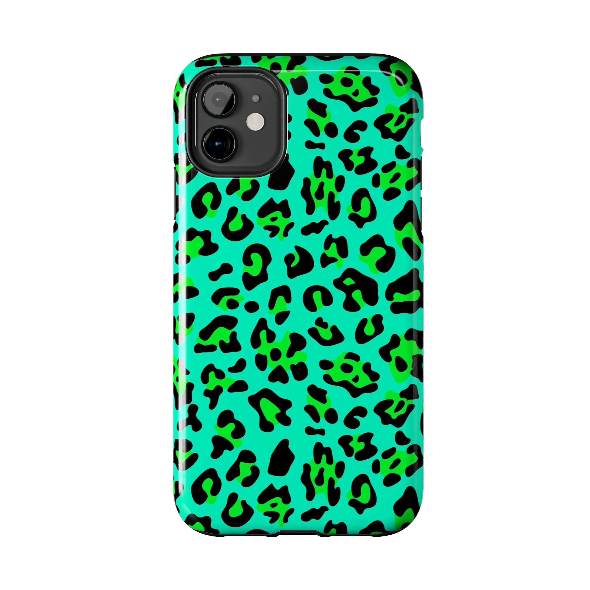 neon-green-teal-leopard-iphone-tough-case-stylish-phone-cover-protective-cellphone-case-trendy-smartphone-accessory-gift-for-