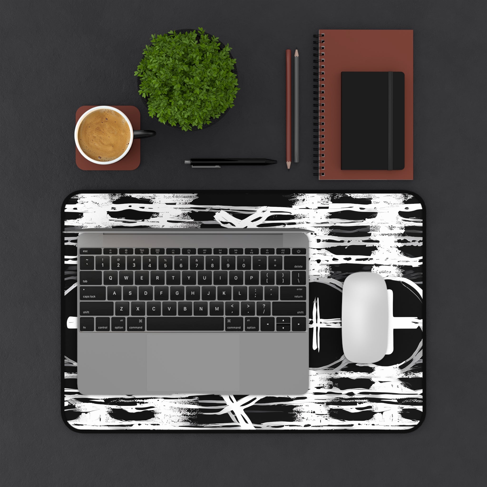 monochrome-mouse-pad-black-and-white-desk-mat-sleek-black-and-white-desk-pad-modern-minimalist-mouse-pad