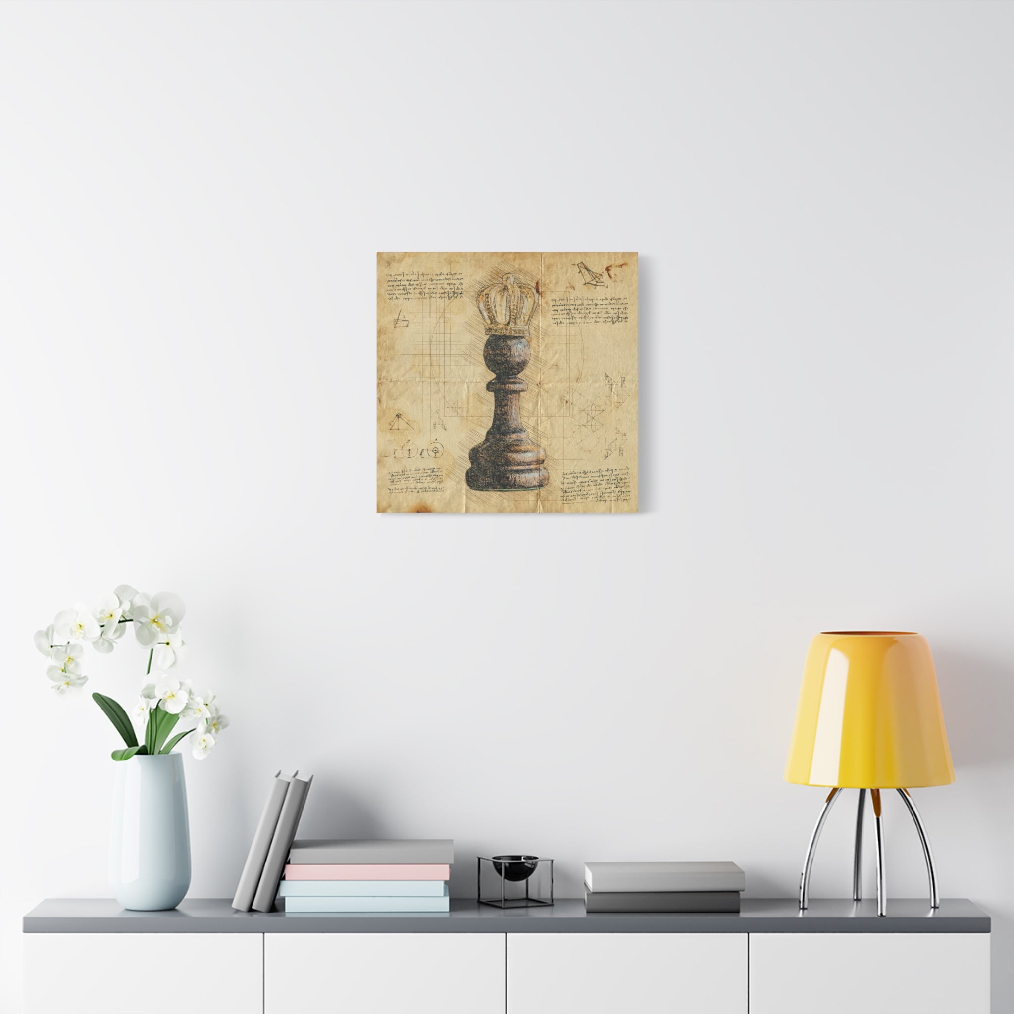 canvas-print-chess-piece-pawn-king-retro-chess-art-home-office-wall-decor-living-room-decor-stretched-matte-canvas-gift-for-c
