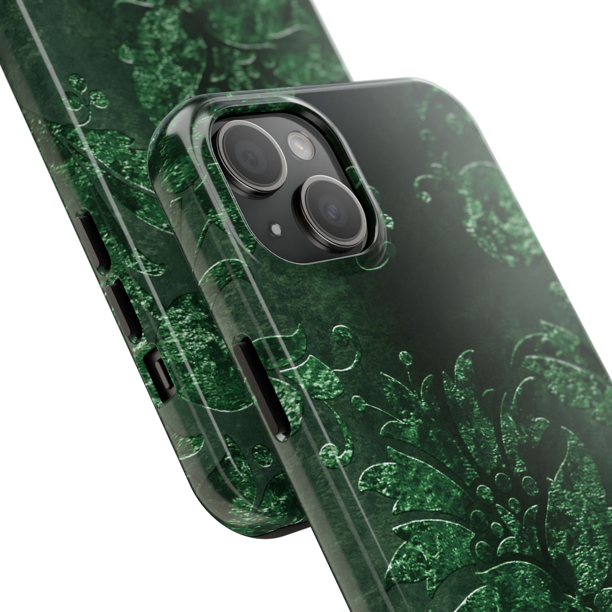 embossed-emerald-velvet-tough-iphone-case-protective-iphone-cover-heavy-duty-iphone-case-rugged-phone-case-durable-smartphone