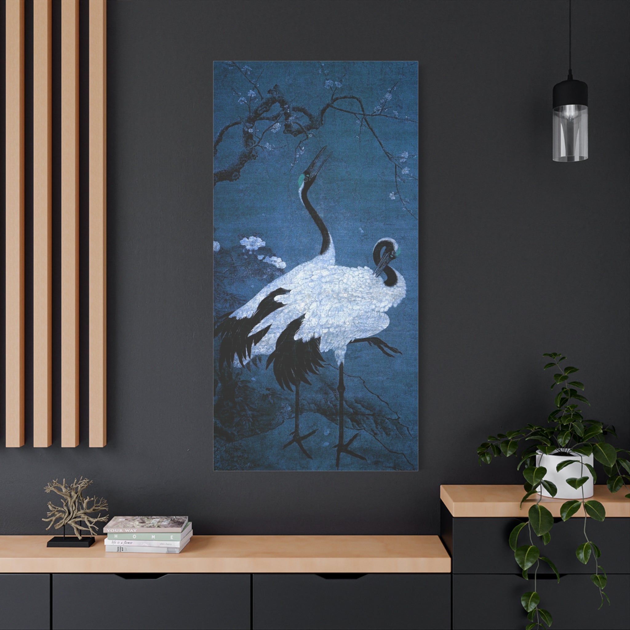 canvas-wall-art-snow-plum-twin-cranes-painting-home-decor-nature-print-japanese-art-gift-cranes-wall-decor-cranes-canvas-prin