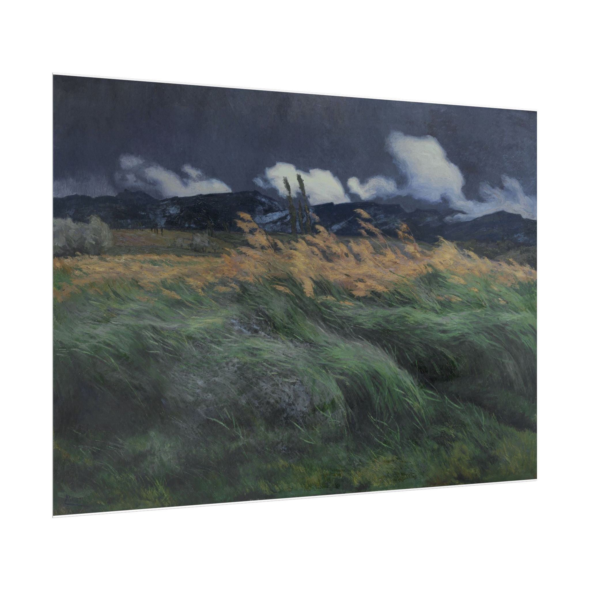 Louis Patru Poster Print, Fields Art Print, Fields Landscape Painting, Rustic Canvas Wall Art, Farmhouse Wall Decor, Landscape Print