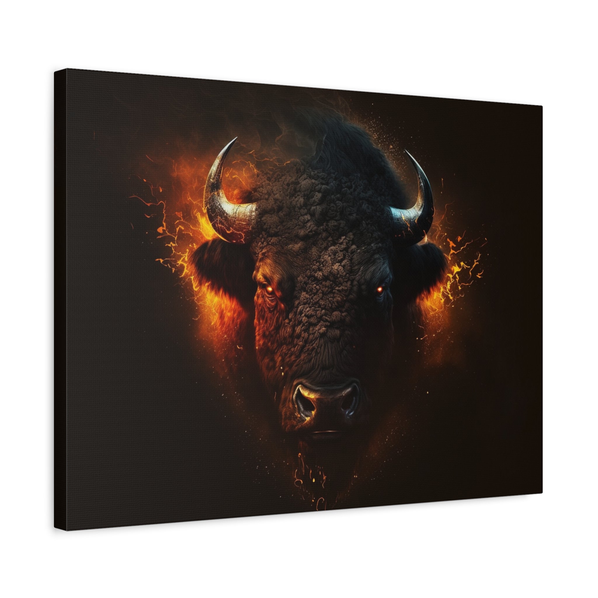 canvas-print-bison-art-wall-decor-buffalo-gift-wildlife-home-decoration-western-bison-painting-nature-lover-gift-farm-house-w