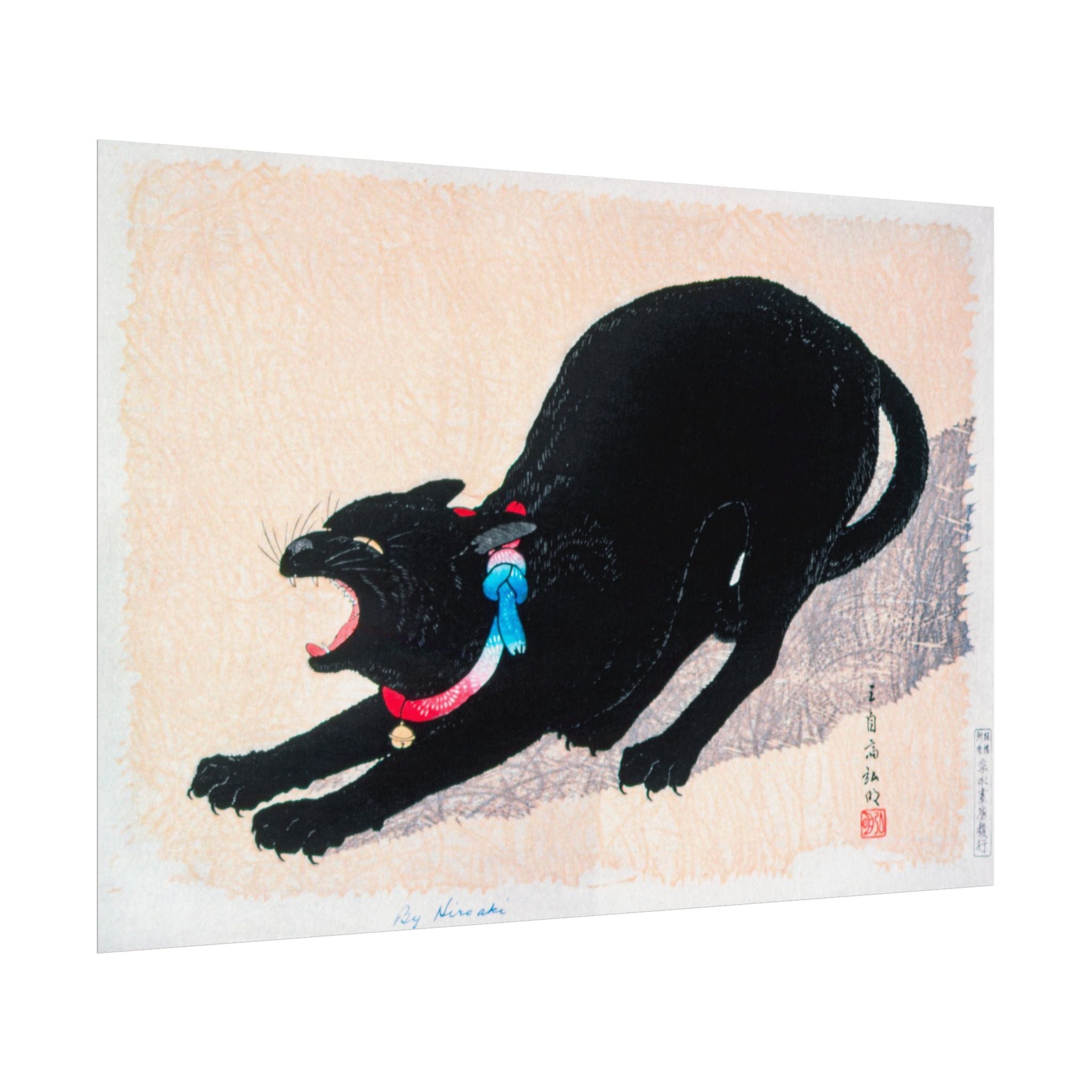 black-cat-hissing-by-hiroaki-takahashi-poster-print-classic-japanese-wall-art-living-room-decor-japandi-art-home-wall-decor
