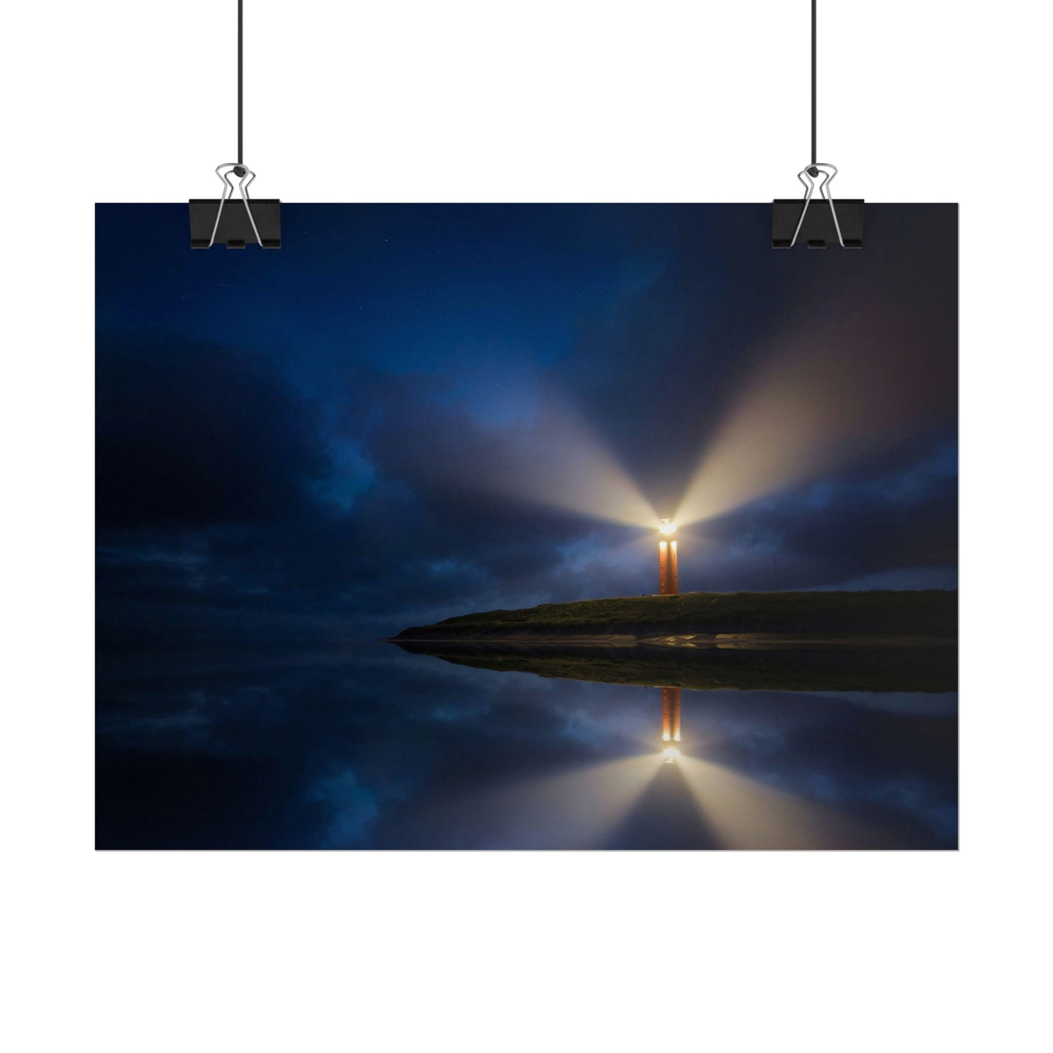 lighthouse-on-rock-poster-wall-art-coastal-wall-decor-nautical-decor-beach-house-decoration-seaside-wall